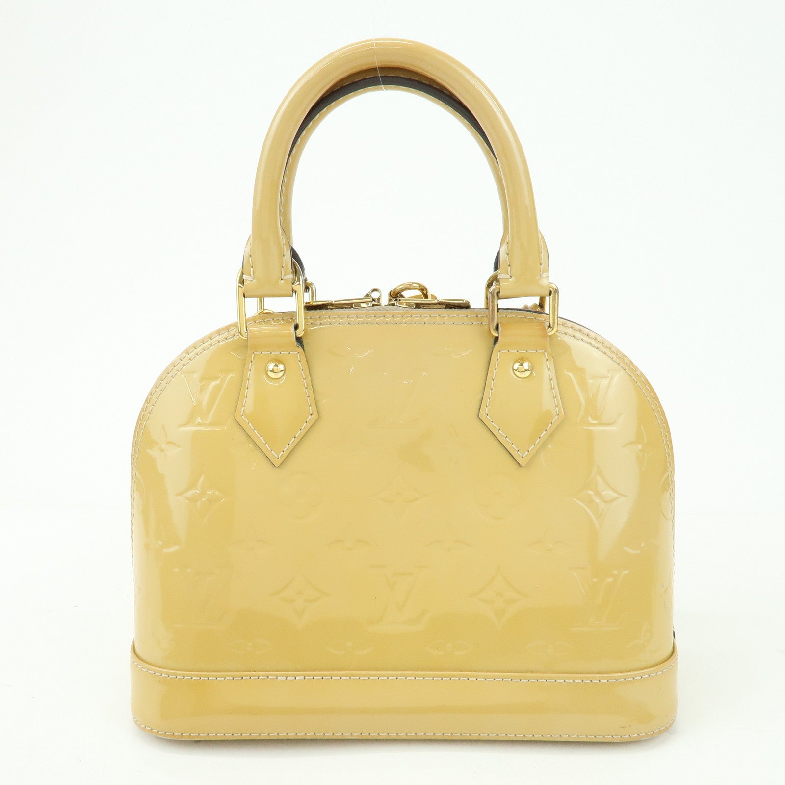 Louis Vuitton Monogram 2Way Vernis Alma BB Hand Shoulder Bag Beige