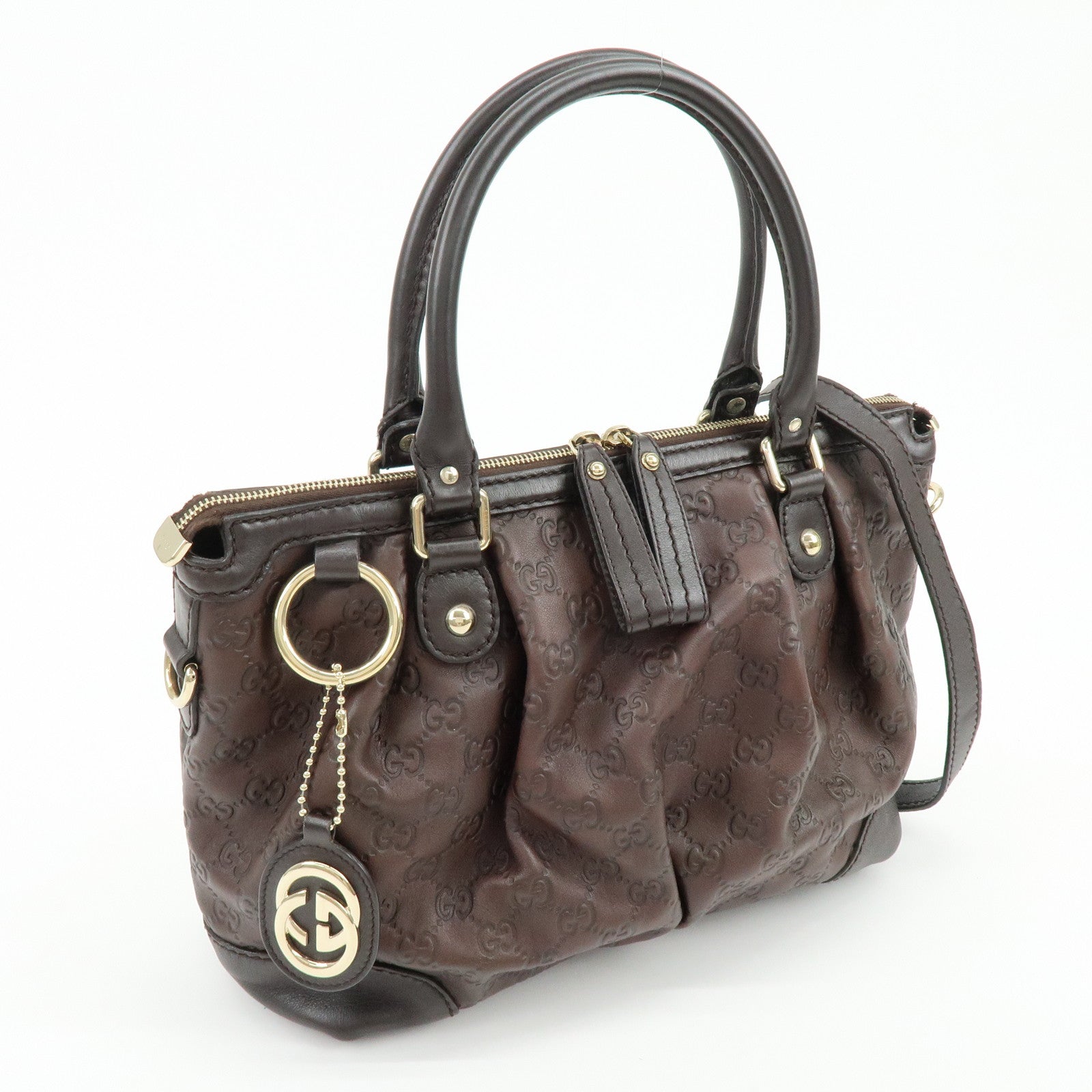 GUCCI Sukey Interlocking G Guccissima Leather 2Way Shoulder Bag 247902