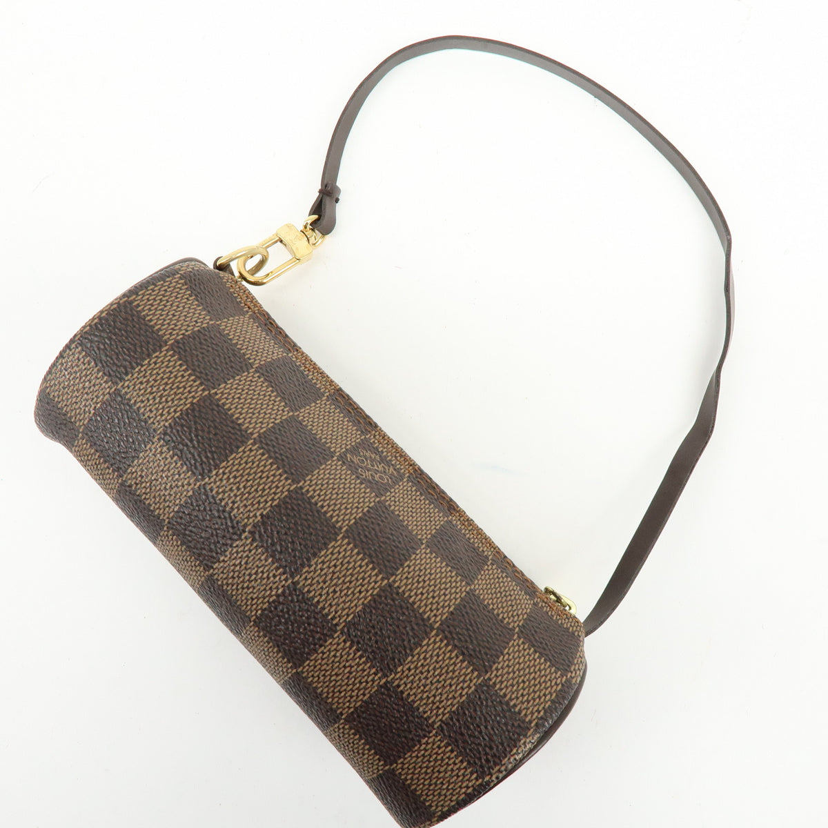 Louis Vuitton Damier Ebene Papillon 30 Hand Bag & Pouch Brown N51303