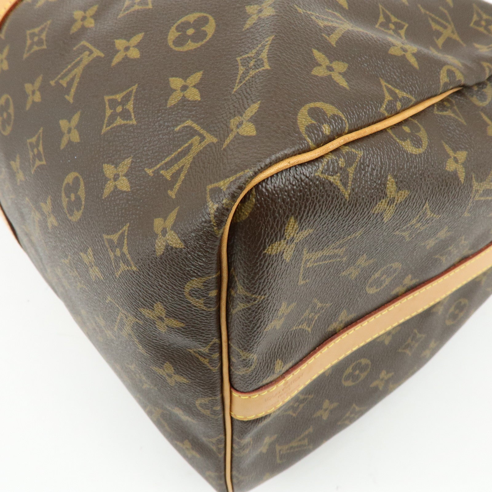 Louis Vuitton Monogram Keep All Bandouliere 55 Boston Bag Brown M41414