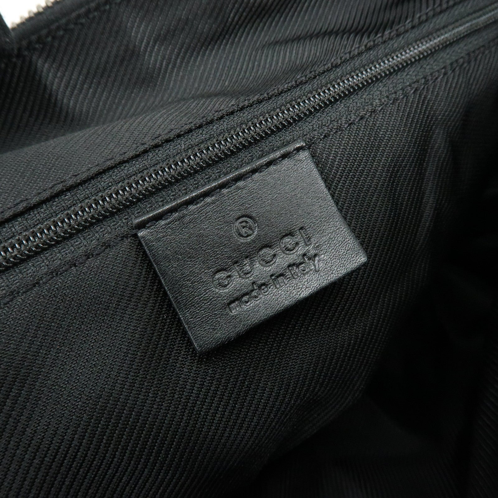 GUCCI GG Monogram Canvas Leather Shoulder Bag Black 001・4298