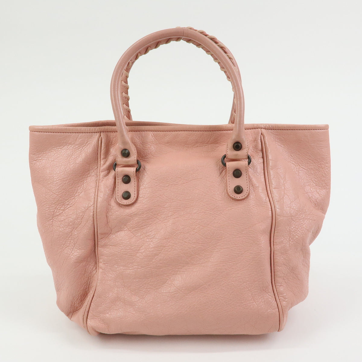 BALENCIAGA Classic The Sunday Leather Tote Bag Hand Bag Pink 228750