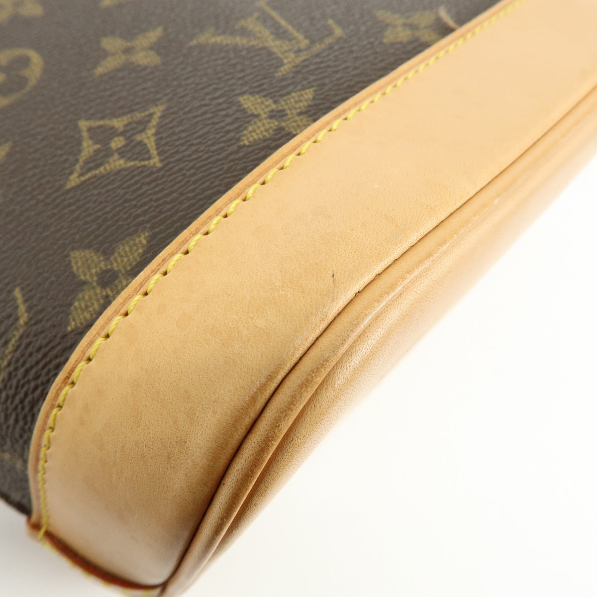 Louis Vuitton Monogram Alma Canvas Leather Hand Bag Brown M51130