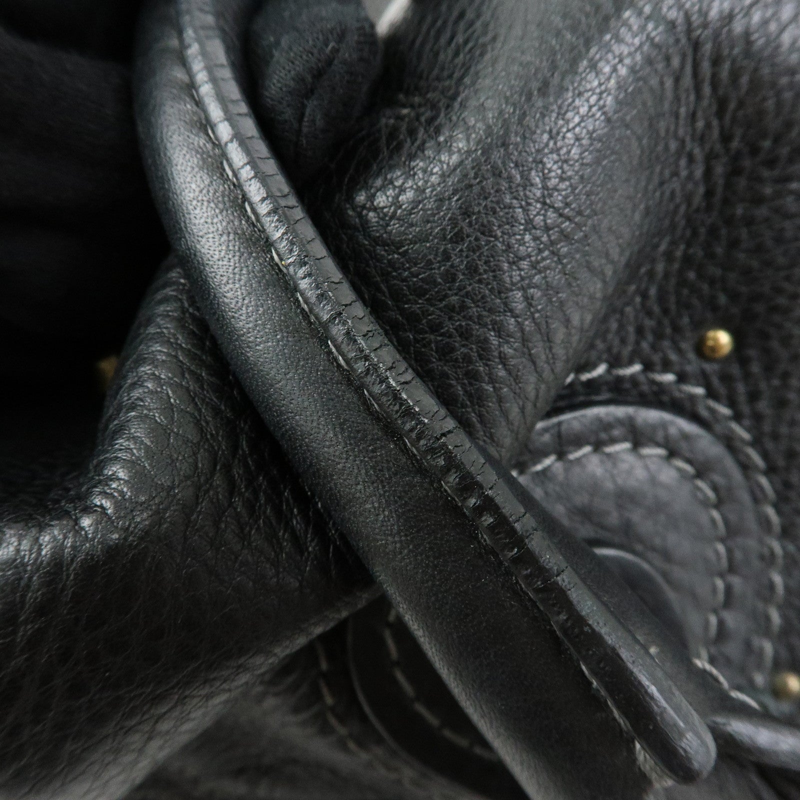 Chloe Paddington Leather Boston Bag Hand Bag Black