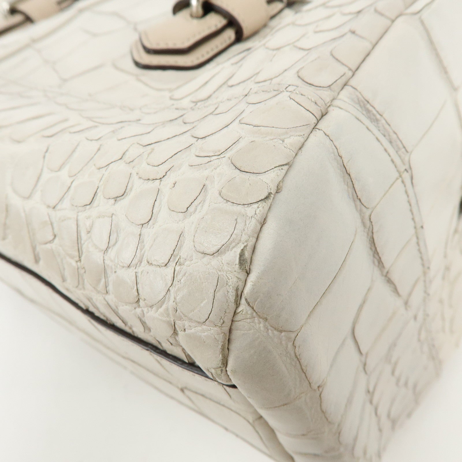 COACH Ergo Embossed Leather Shoulder Bag Hand Bag Ivory Brown Lot