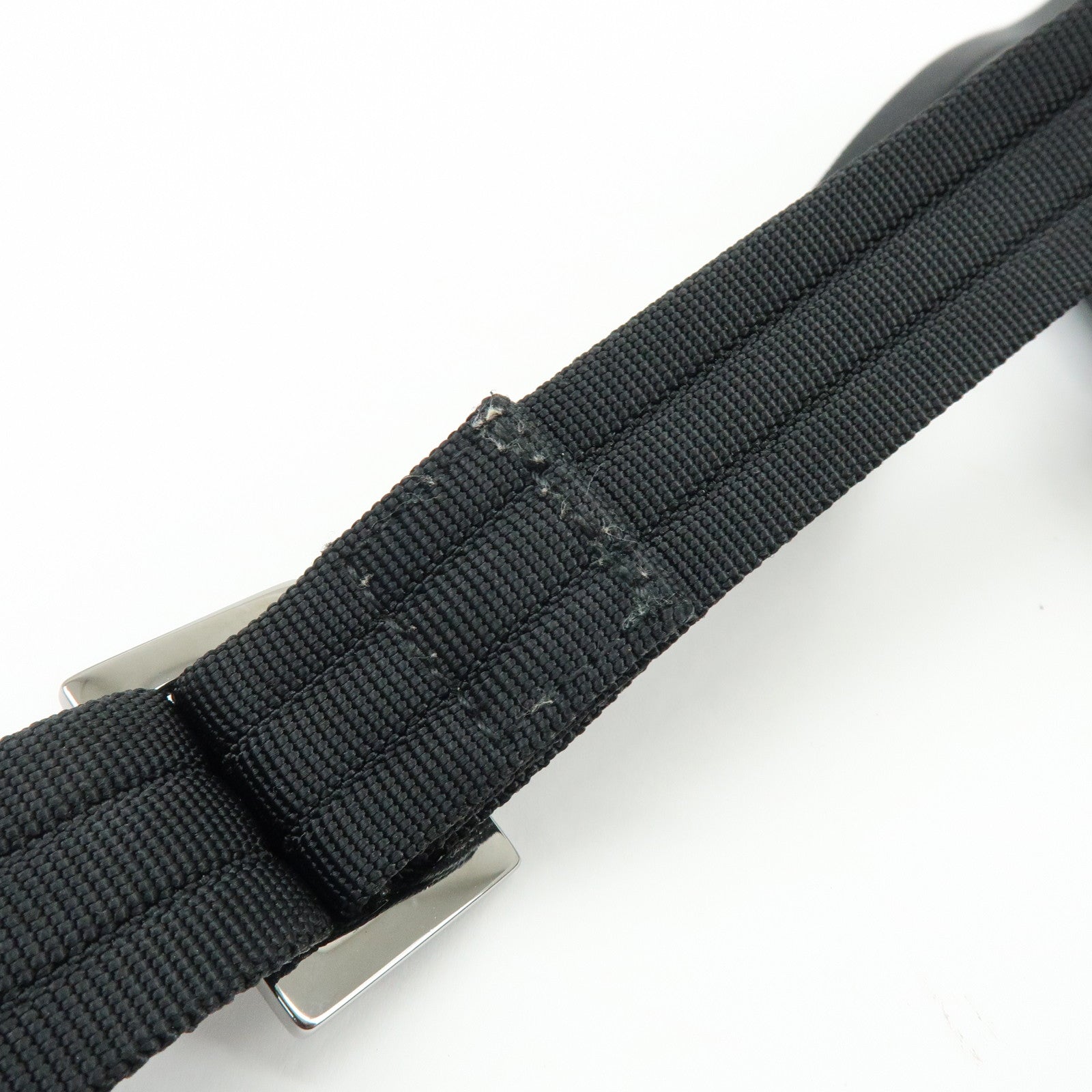 Ferragamo Gancini Canvas Leather Shoulder Bag Crossbody Bag Black
