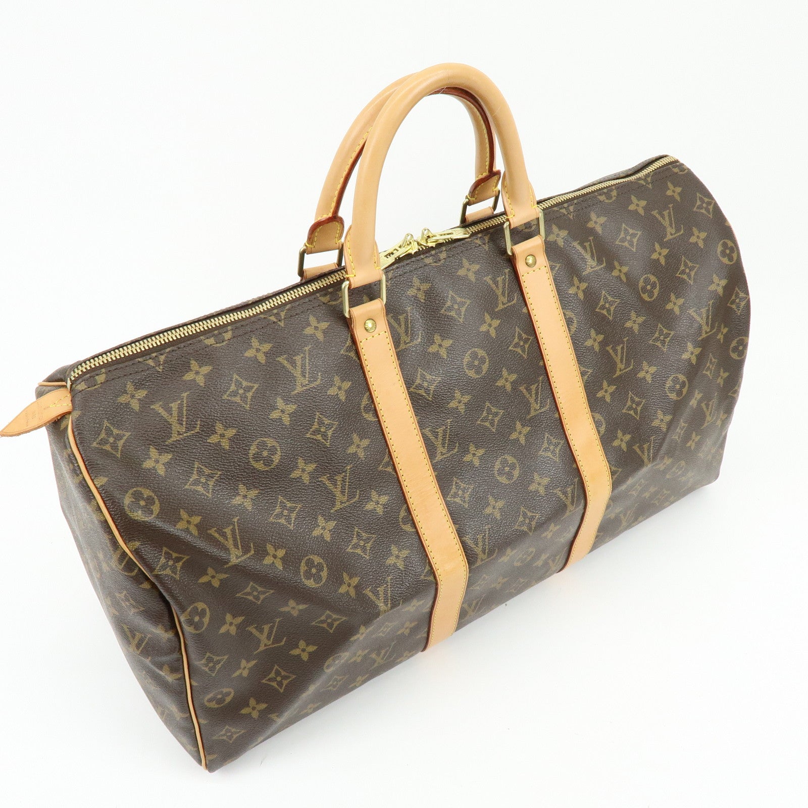 Louis Vuitton Monogram Keep All 50 Boston Bag Brown M41426