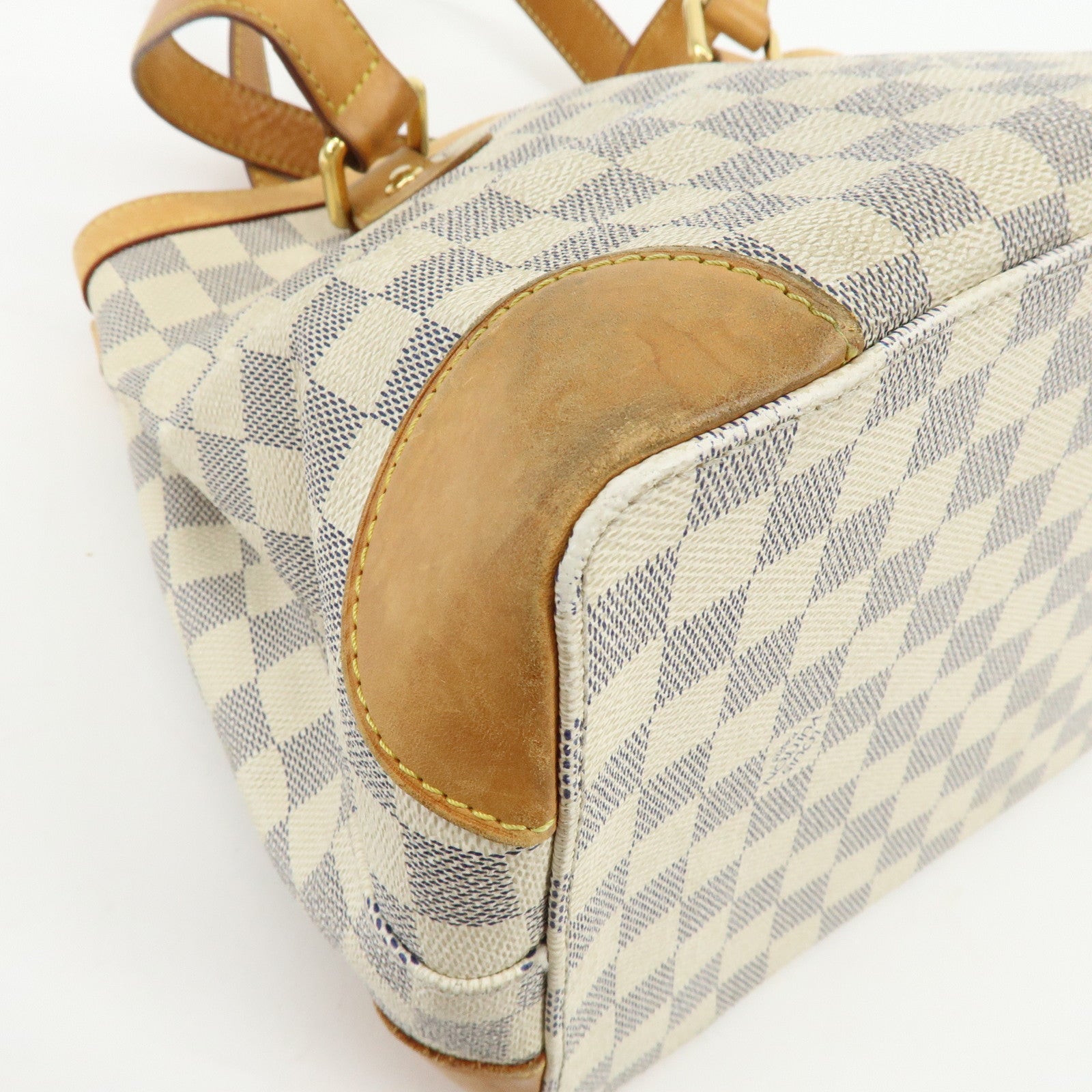 Louis Vuitton Damier Azur Hampstead PM Hand Bag Ivory N51207