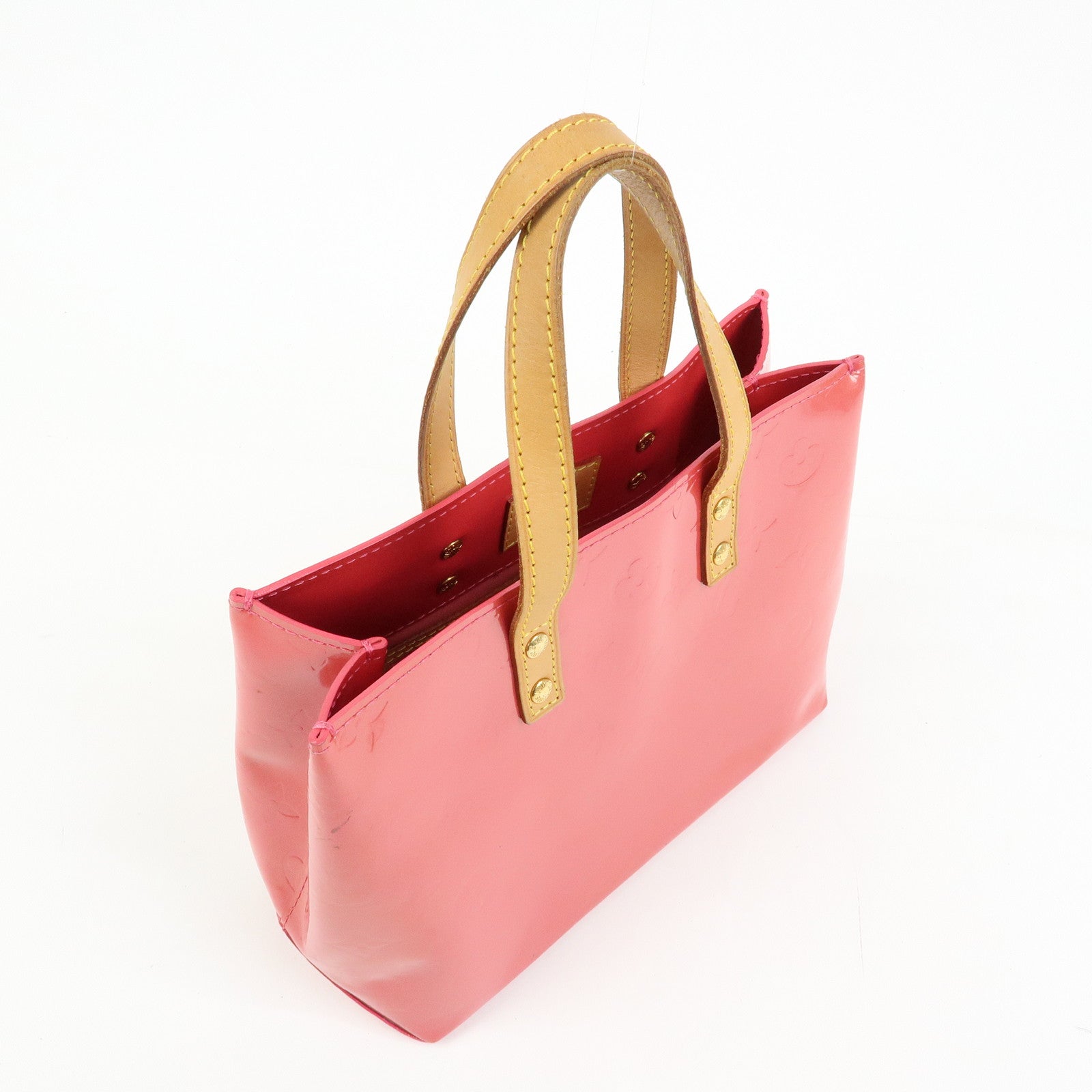 Louis Vuitton Monogram Vernis Reade PM Hand Bag Framboise M9132F