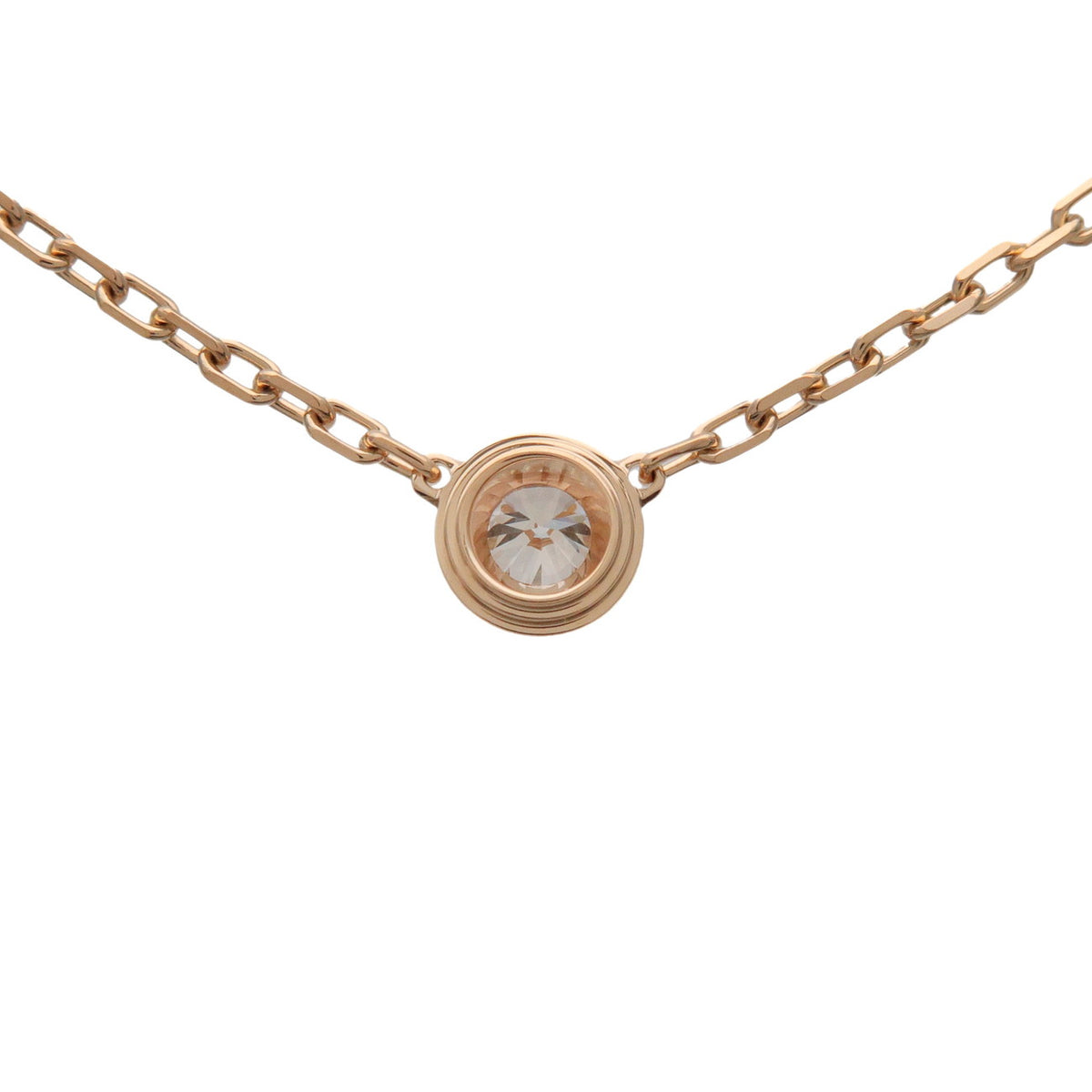 Cartier D'amour 1P Diamond Necklace SM K18 750 Yellow Gold