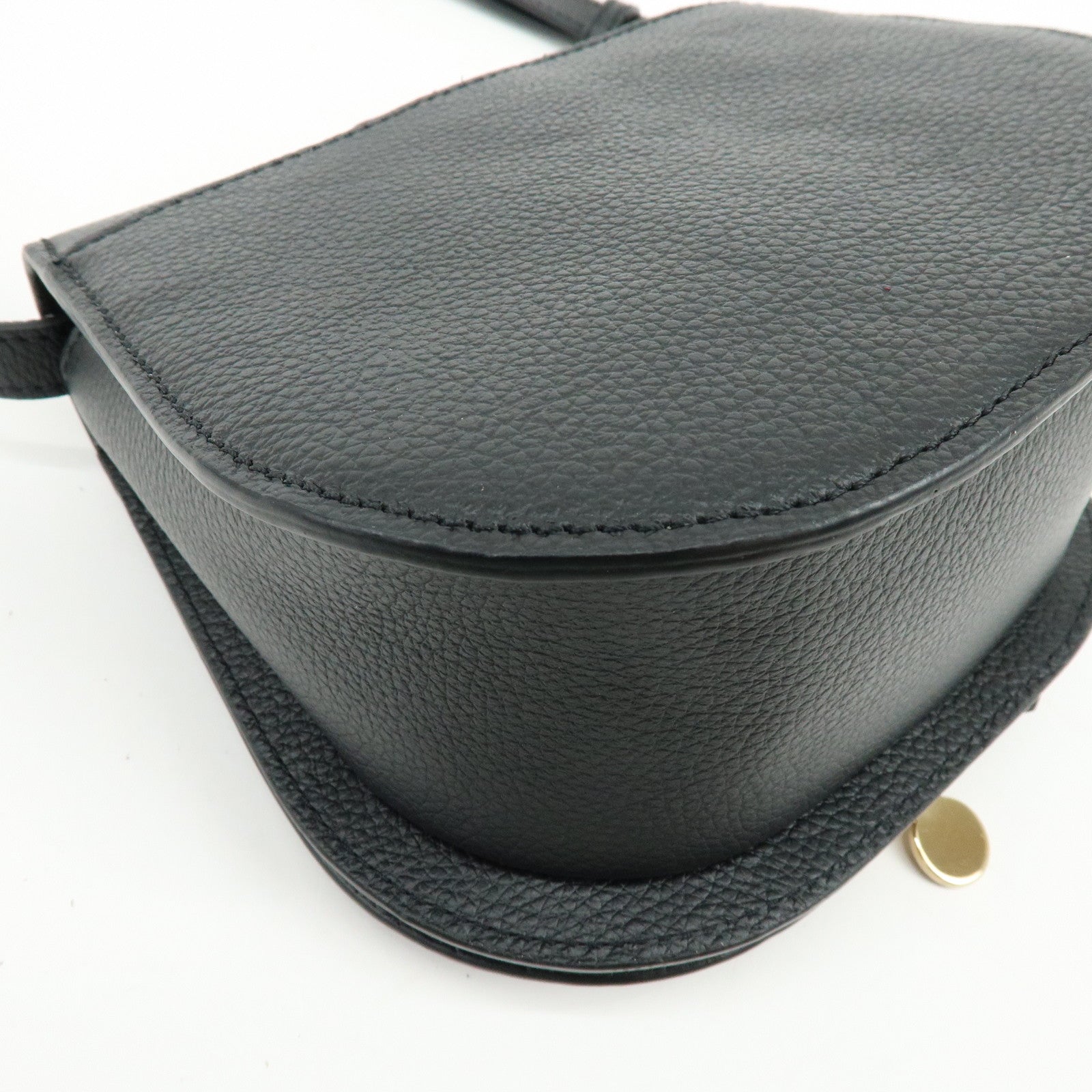 Chloe Alphabet Leather Shoulder Bag Crossbody Bag Black