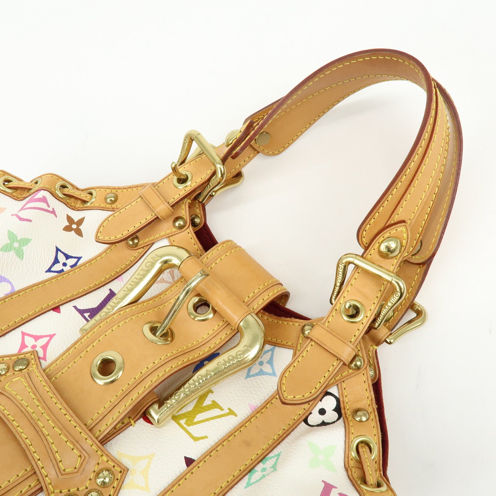 Louis Vuitton Monogram Multicolor Teda PM Hand Bag Blanc M92348