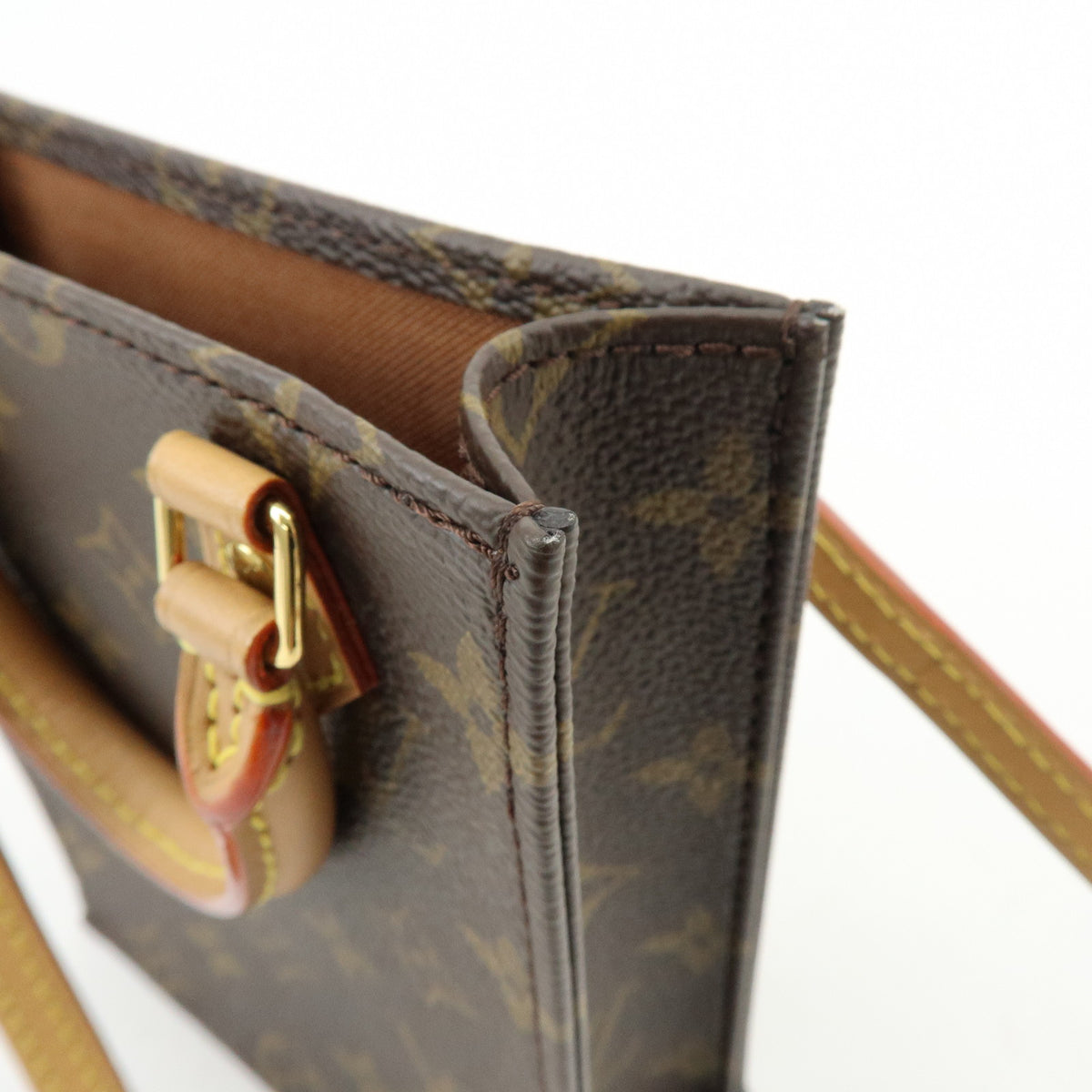 Louis Vuitton Monogram Petit Sac Plat 2Way Bag Hand Shoulder Bag M69442