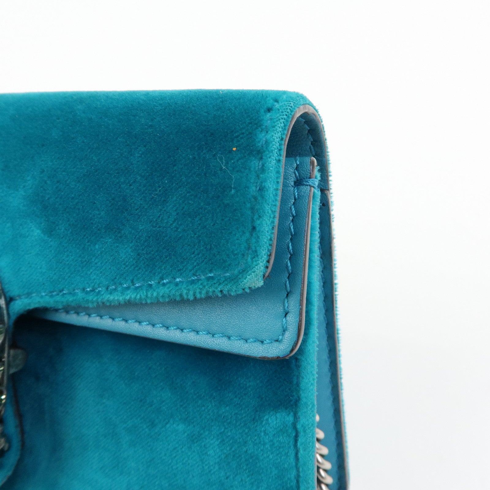 GUCCI Dionysus Super Mini Bag Velour Chain Shoulder Bag Green 476432