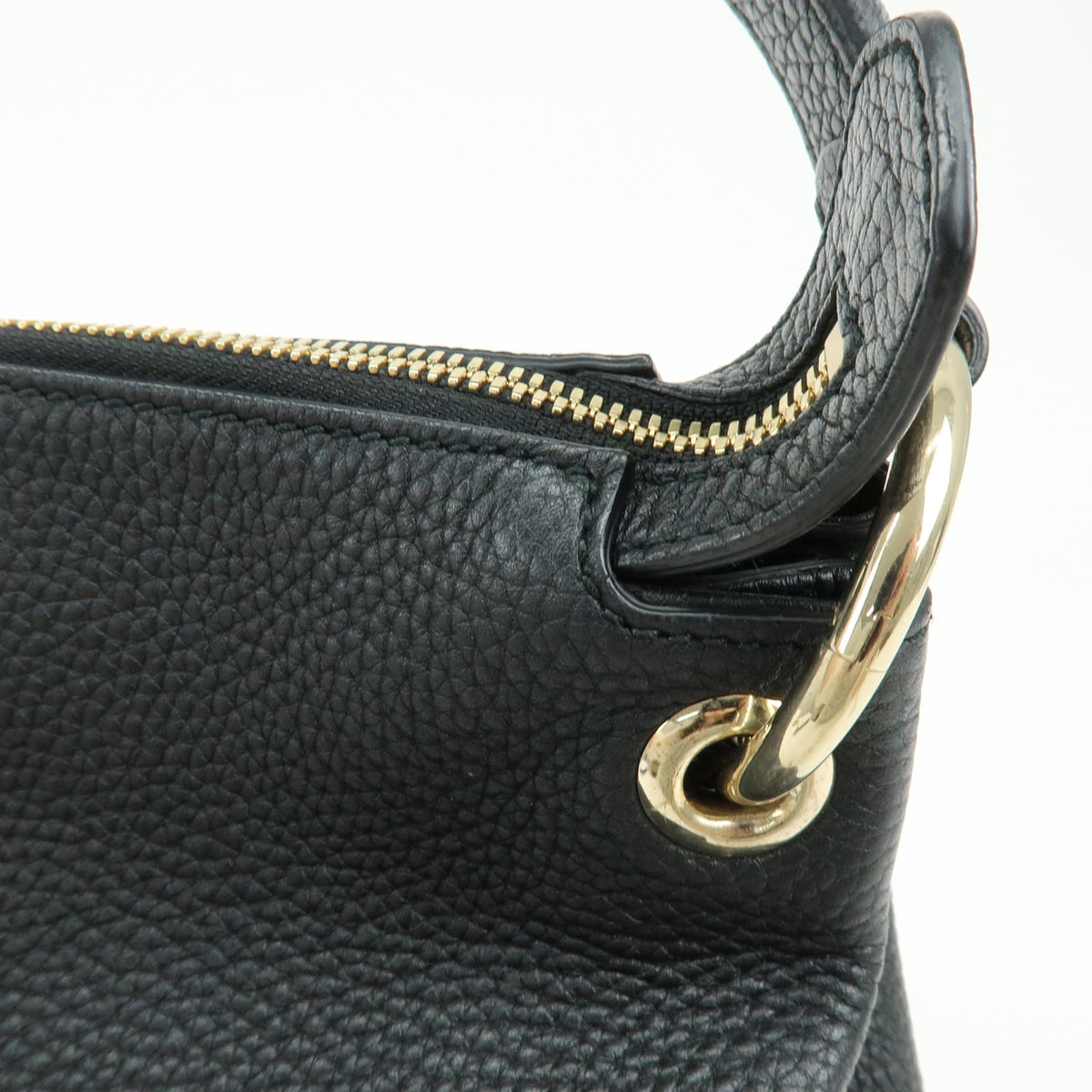 GUCCI SOHO Interlocking G Leather 2Way Hand Shoulder Bag Black 536194