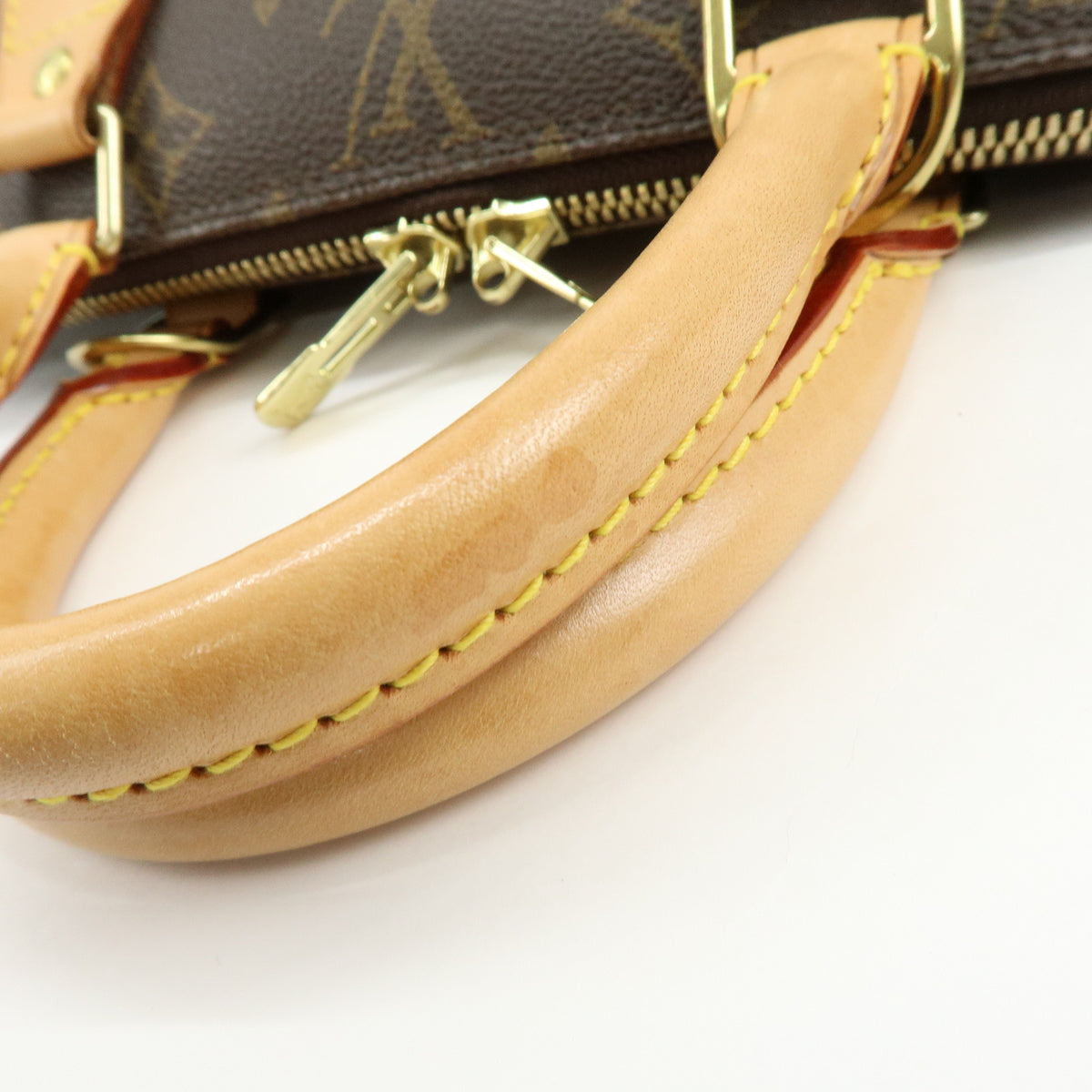 Louis Vuitton Monogram Alma Canvas Leather Hand Bag Brown M51130