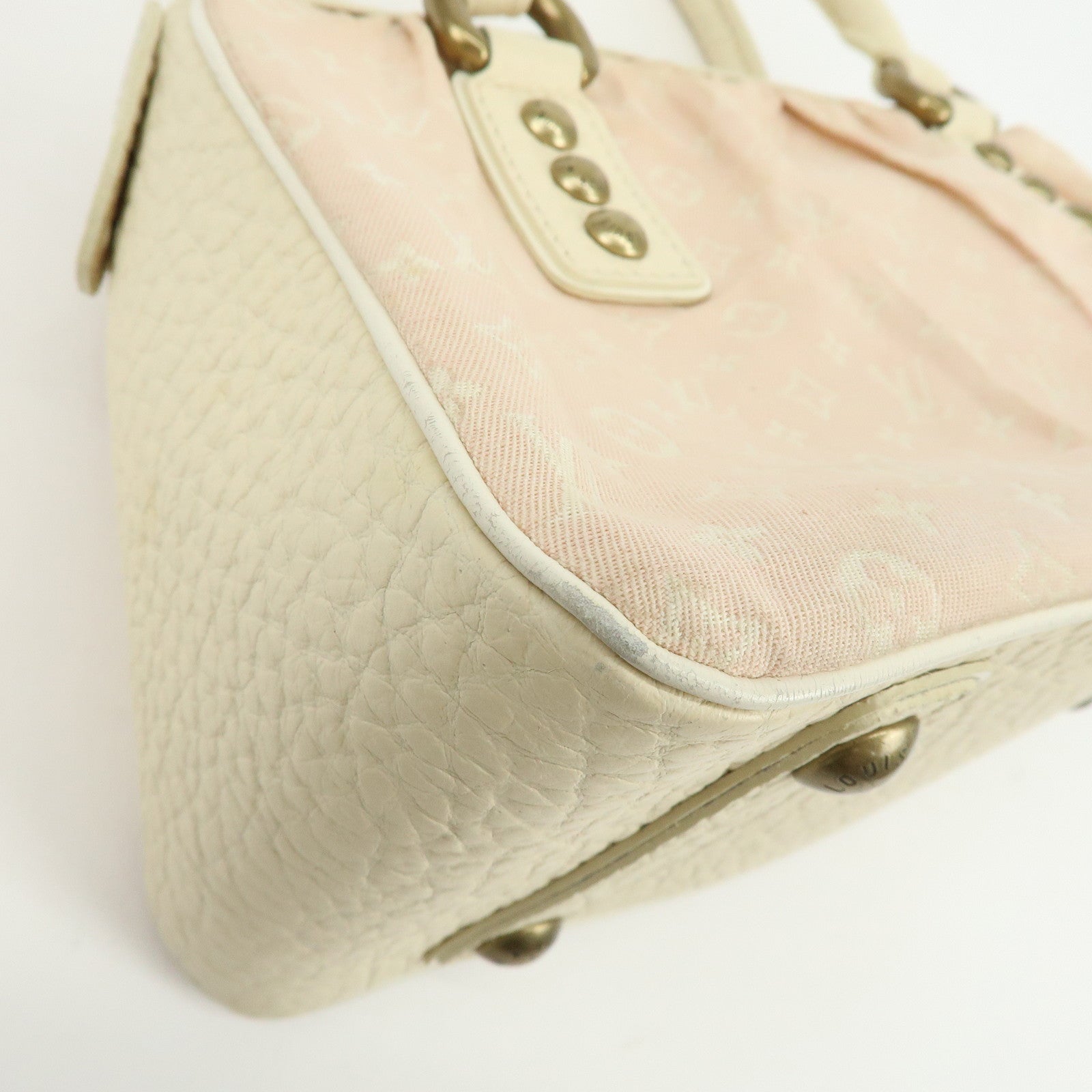 Louis Vuitton Monogram Mini Lin Trapes PM Hand Bag Rose M40062