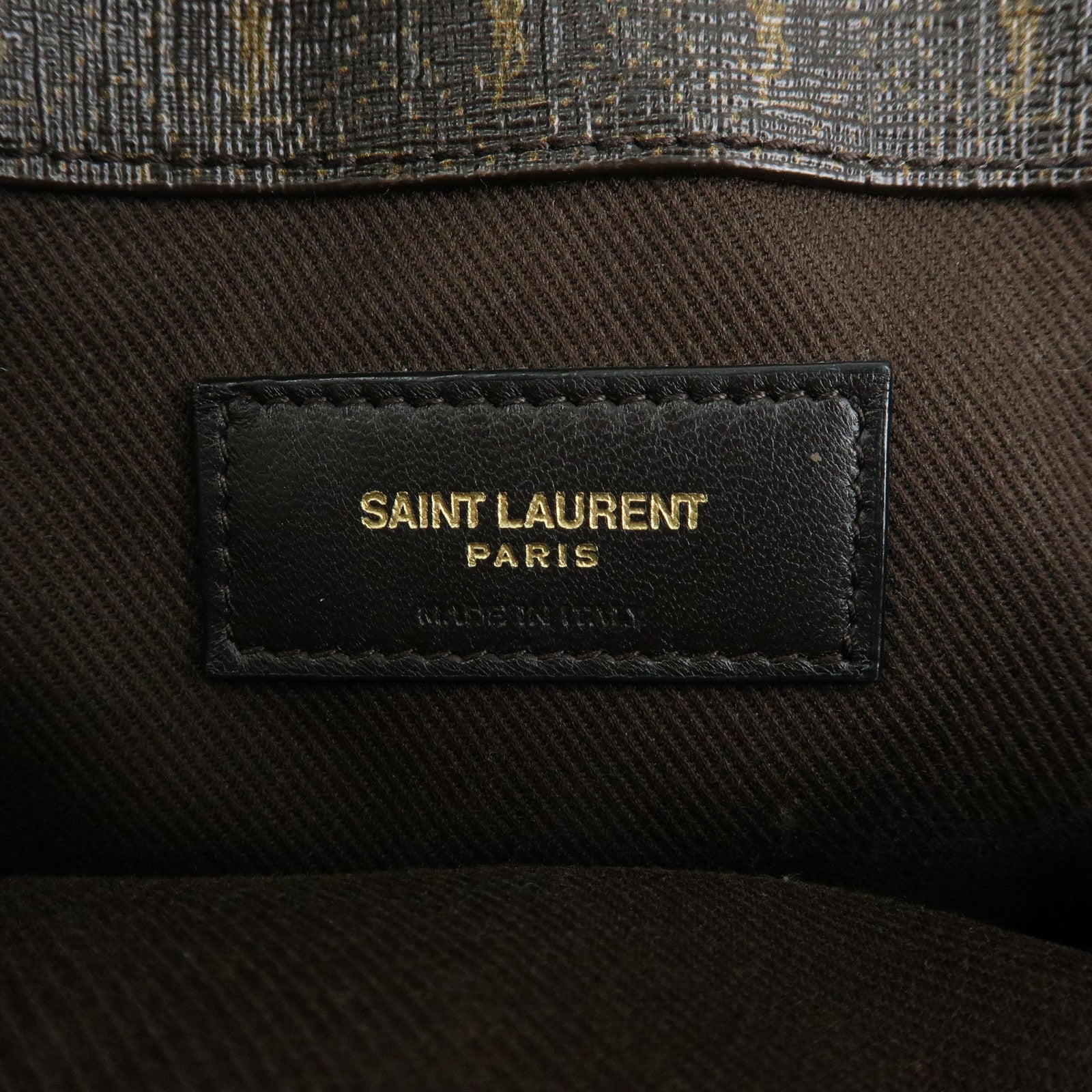 SAINT LAURENT PARIS Le Monogramme Toy Shopping Bag PVC Leather Tote Bag