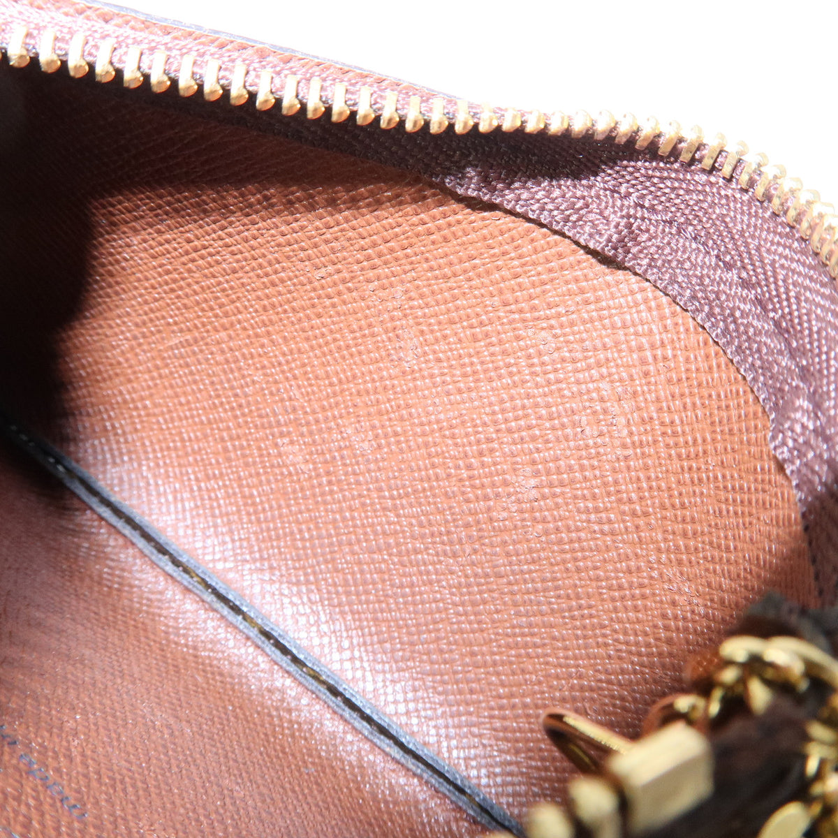 Louis Vuitton Monogram Pochette Cles Coin Case Key Case Brown M62650