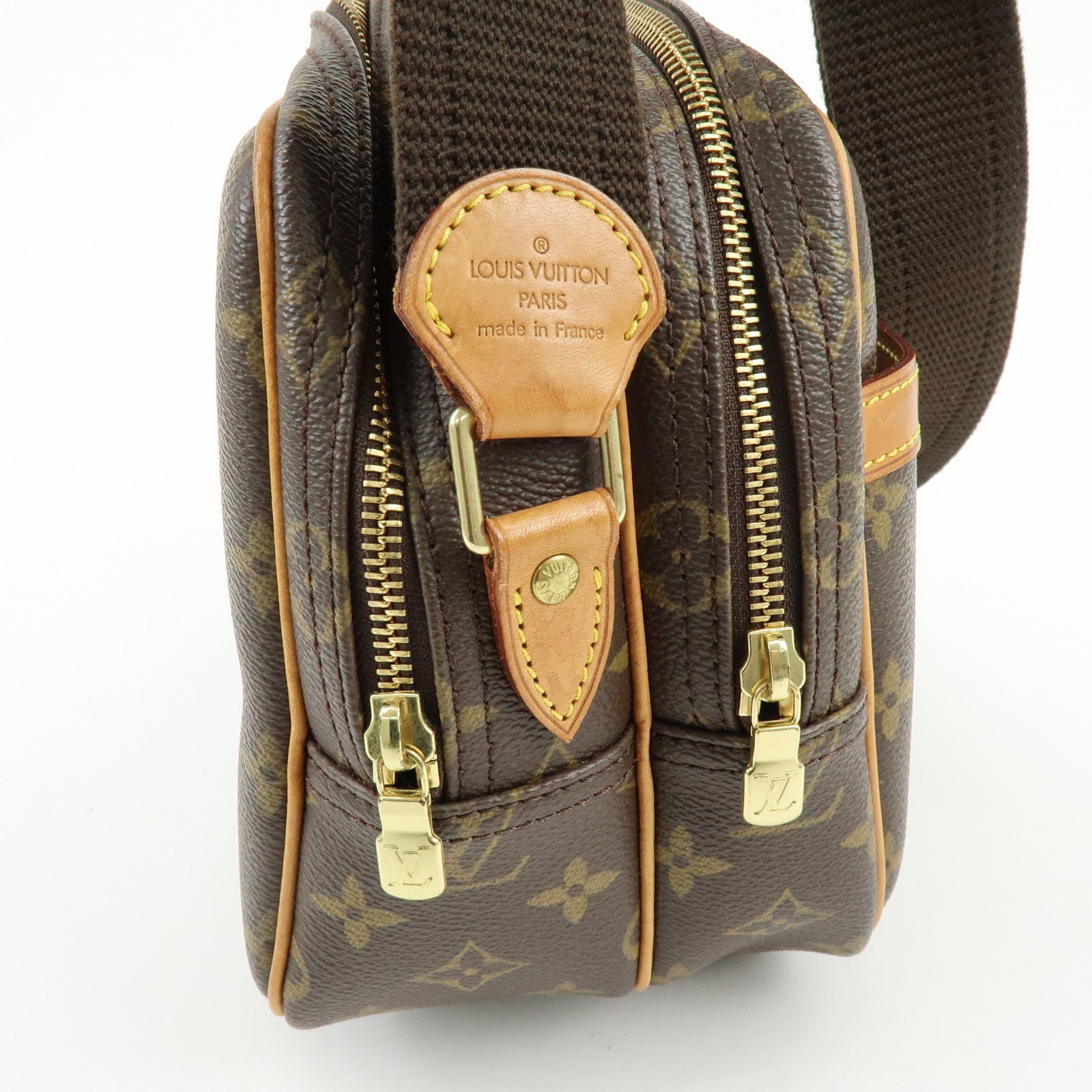 Louis Vuitton Monogram Reporter PM Shoulder Bag Brown M45254