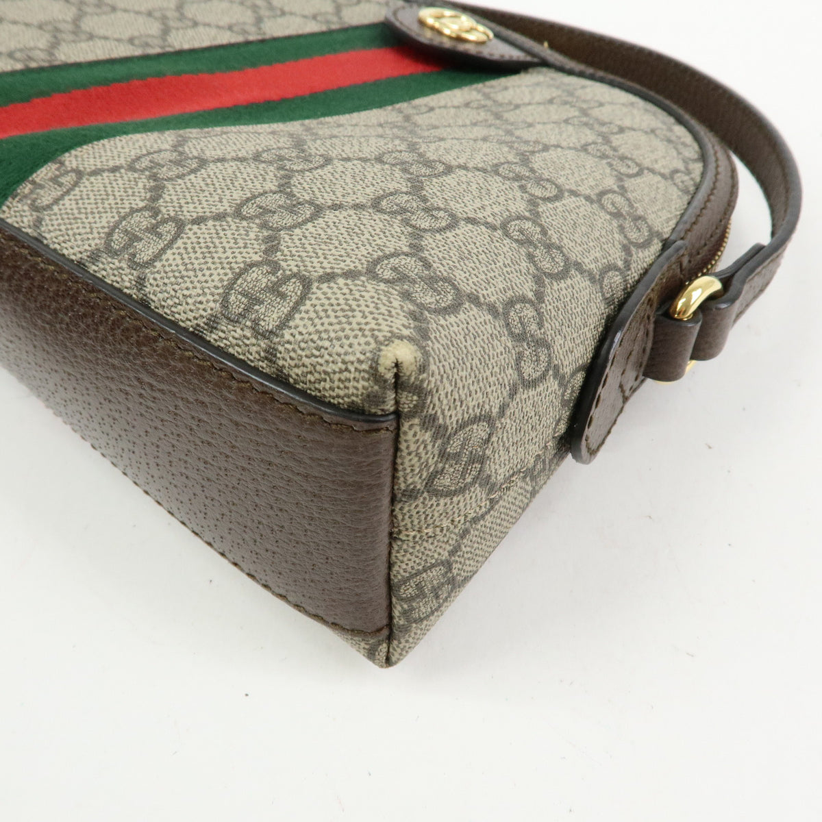 GUCCI Ophidia Sherry Double G GG Supreme Leather Shoulder Bag 499621