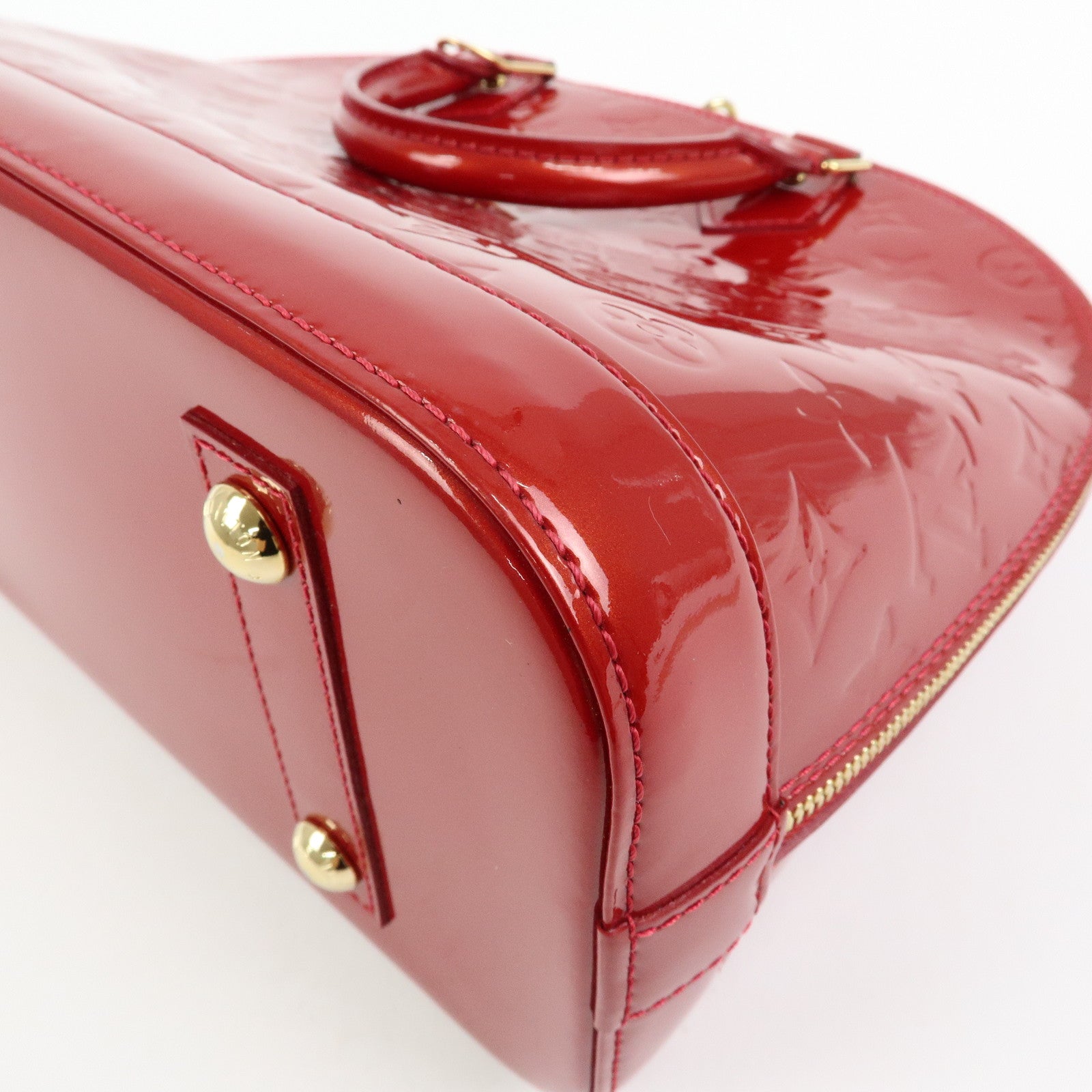 Louis Vuitton Monogram Vernis Alma PM Hand Bag Pomme d'Amour M90096