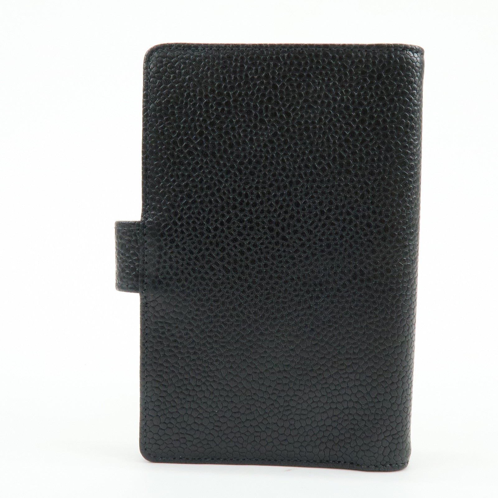 CHANEL COCO Mark Cavirskin Mini Agenda Cover Planner Cover Black A13506