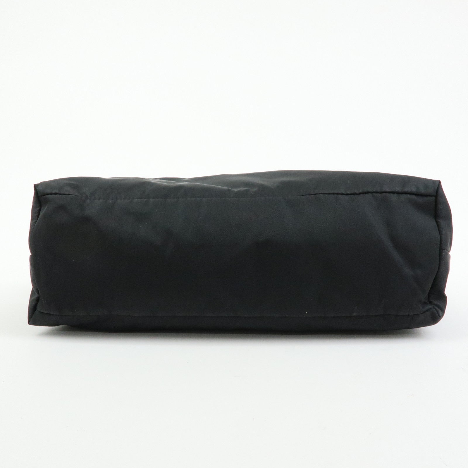 PRADA Triangle Logo Nylon Leather Shoulder Bag Crossbody Bag Black