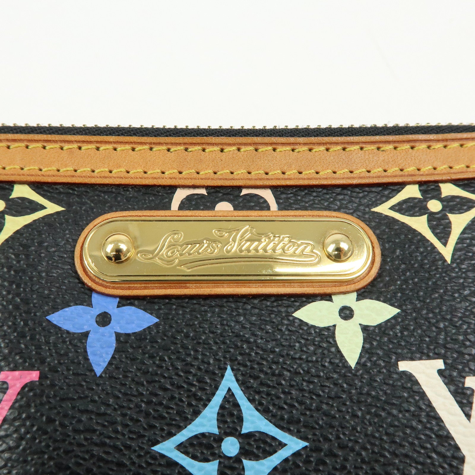 Louis Vuitton Monogram Multicolor Pochette Milla MM Pouch Noir M60097