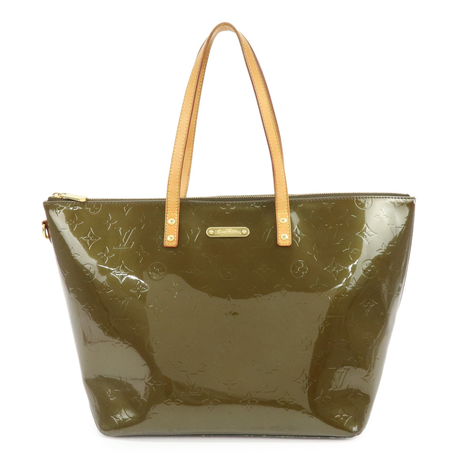 Louis Vuitton Monogram Vernis Bellevue GM Tote Bag Vert Bronze M93674