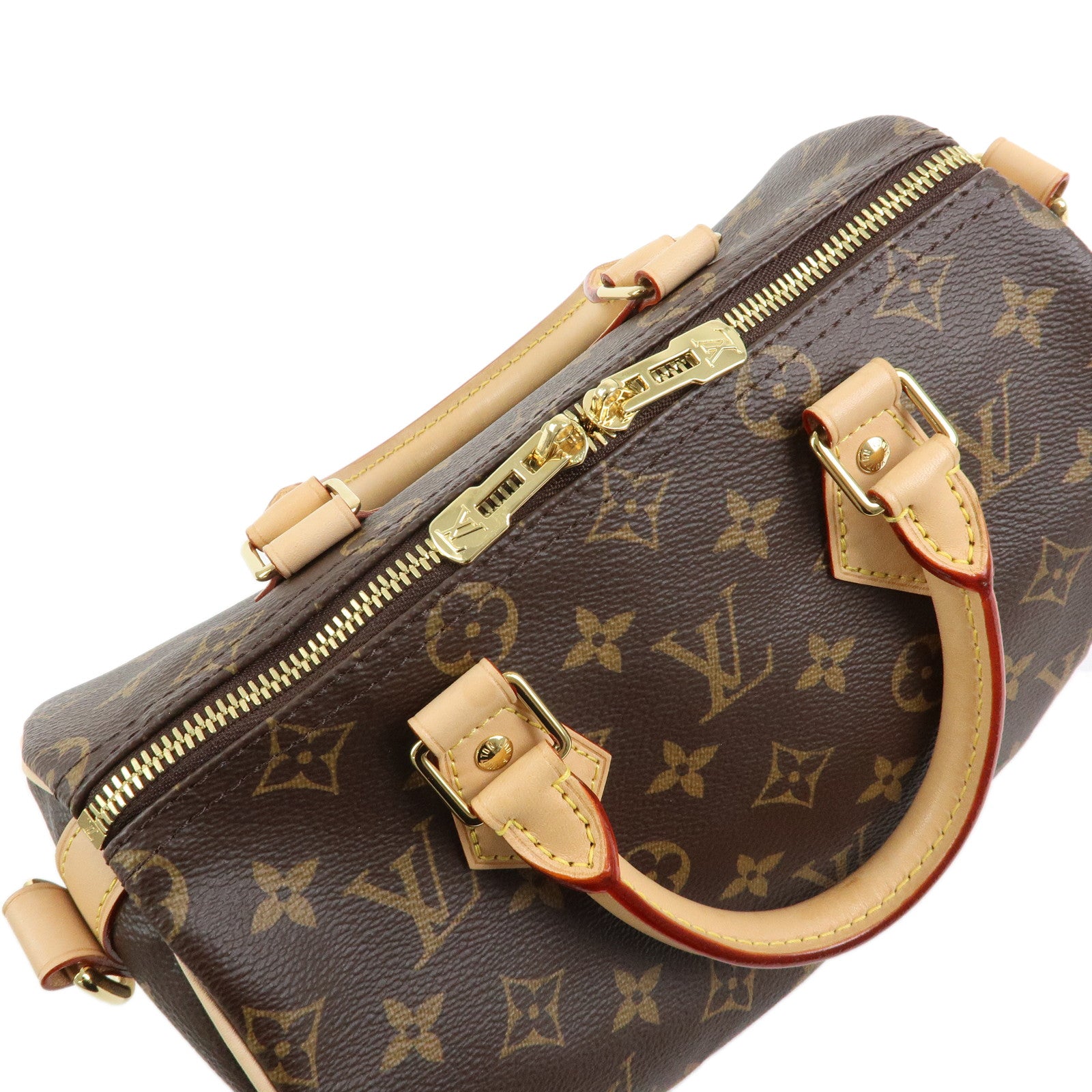 Louis Vuitton Monogram Speedy Bandouliere 25 2Way Bag Brown M46977