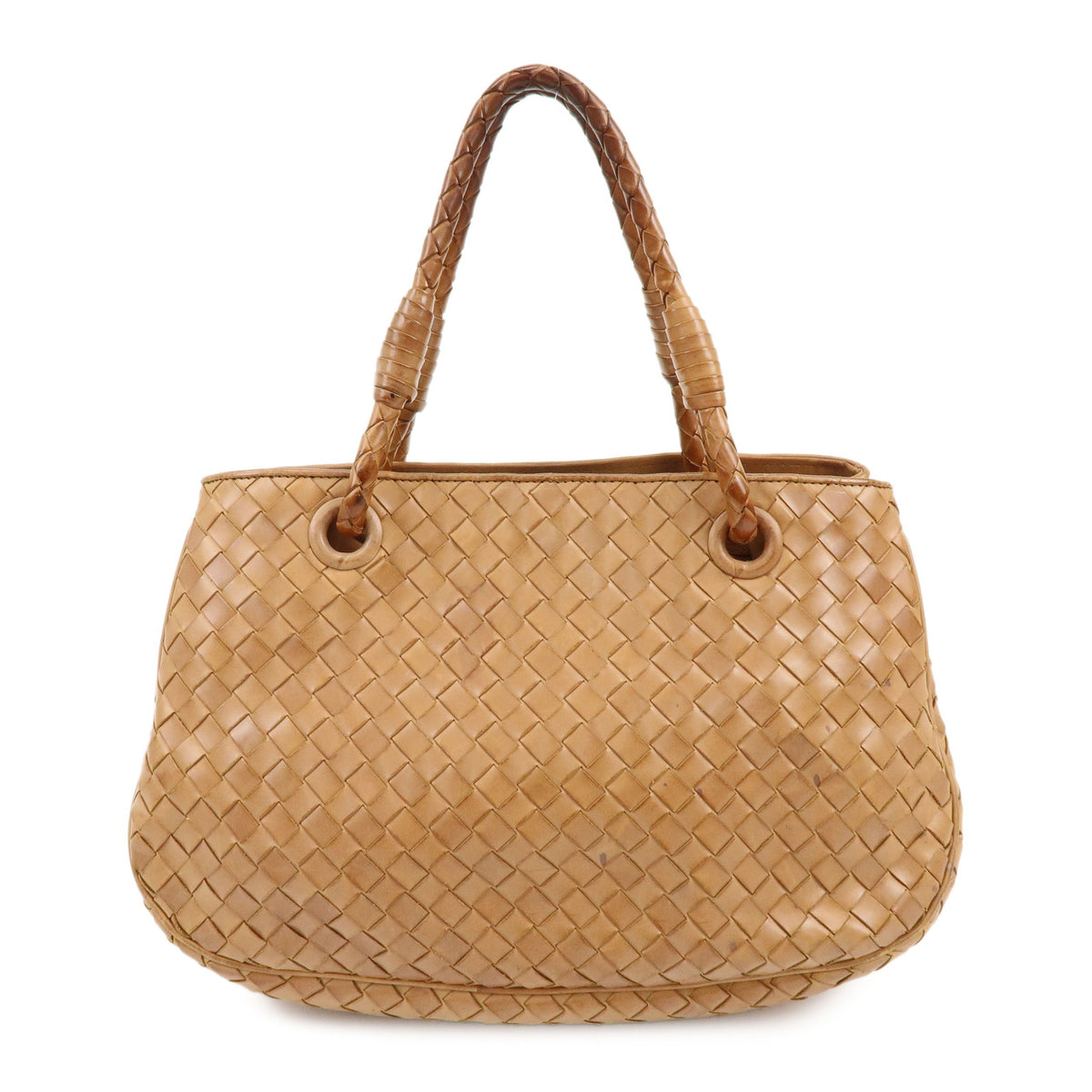 BOTTEGA VENETA Intrecciato Leather Tote Bag Brown 10691006161NAT