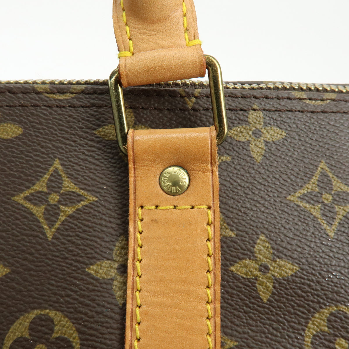 Louis Vuitton Monogram Keep All Bandouliere 60 Boston Bag Brown M41412