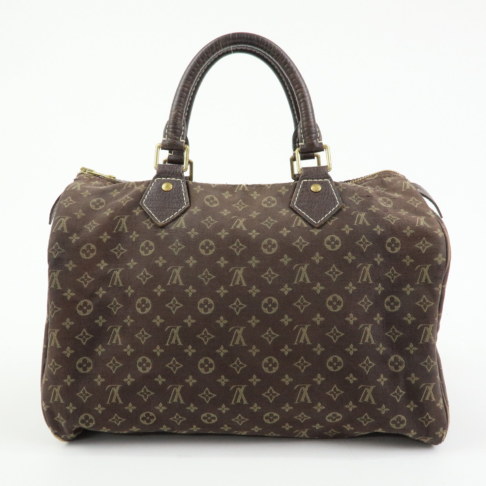 Louis Vuitton Monogram Mini Lin Speedy 30 Boston Bag Ebene M95224