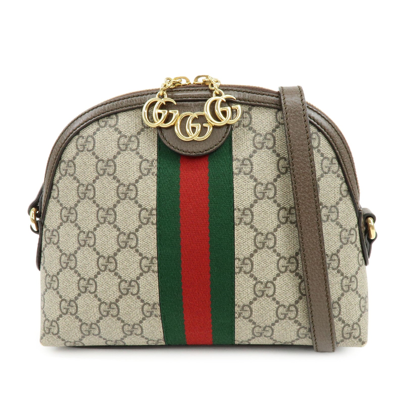 GUCCI Ophidia Sherry GG Supreme Leather Shoulder Bag Beige 499621