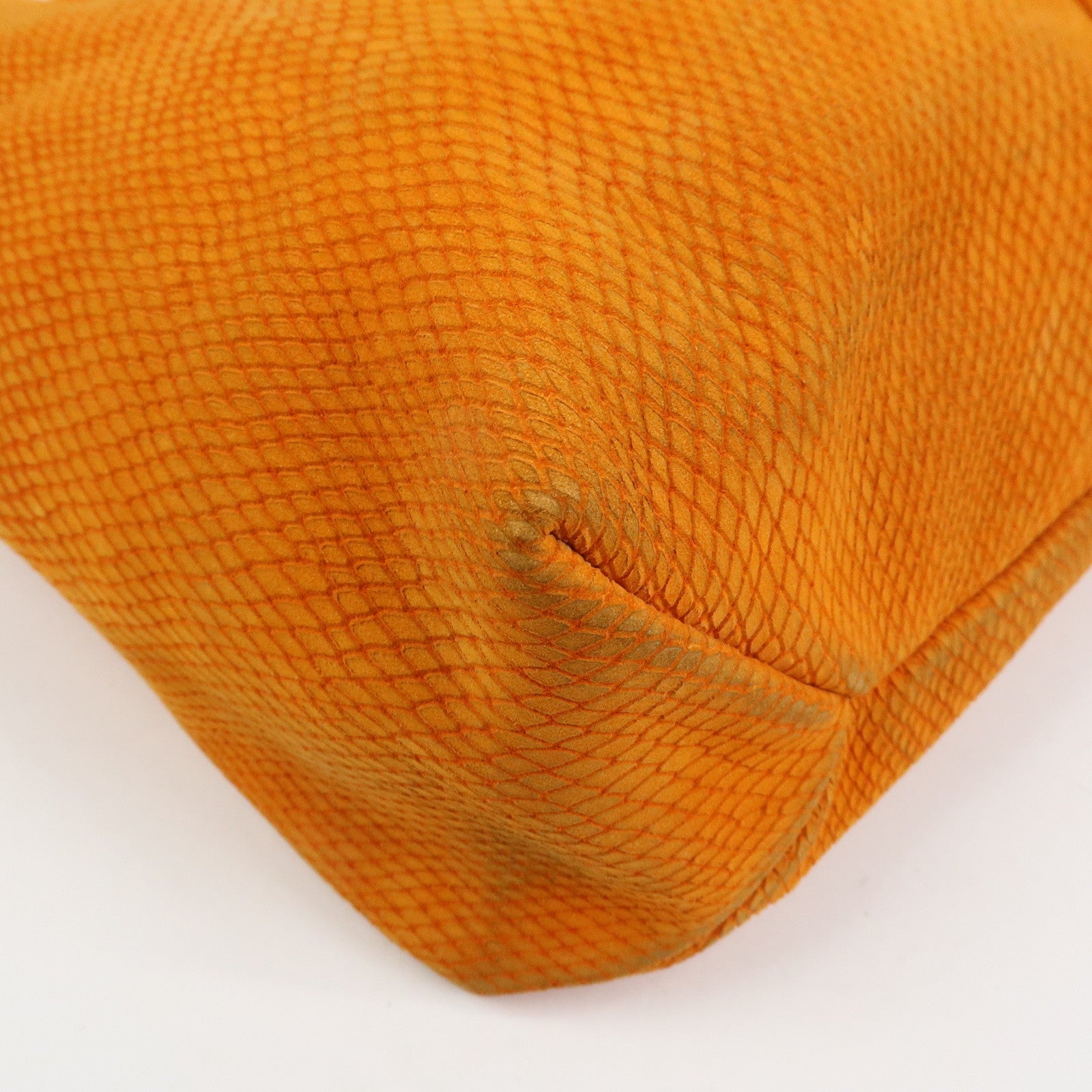 LOEWE Logo Suede Shoulder Bag Tote Bag Hand Bag Orange