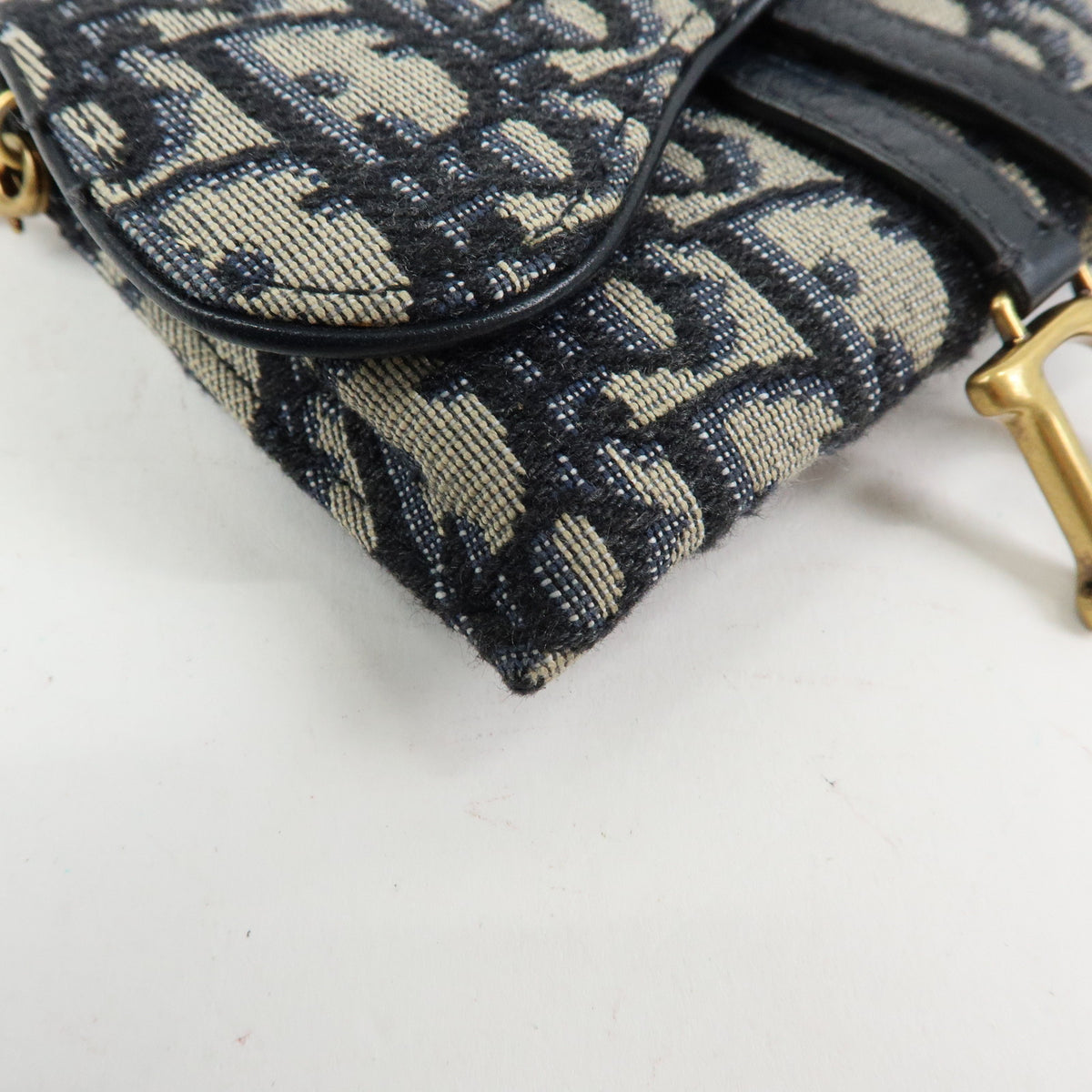 Christian Dior Oblique Saddle Jacquard Canvas Chain Shoulder Pouch