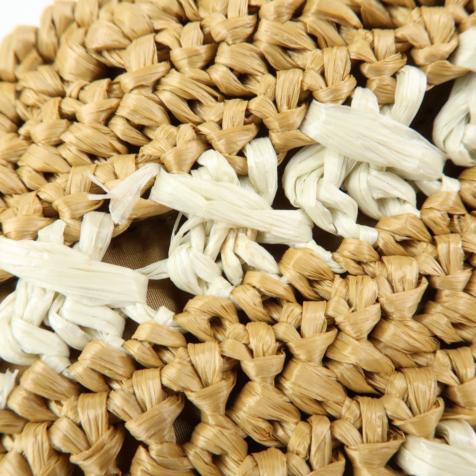 PRADA Canapa Raffia 2Way Bag Hand Bag Shoulder Bag Beige BN2888