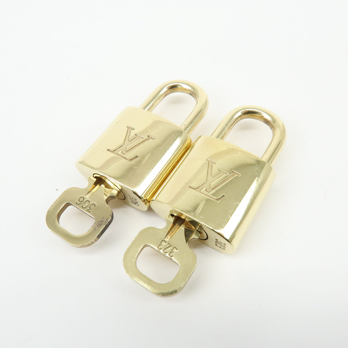 Louis Vuitton Lot of 10 Lock & Key Cadena Key Lock Gold