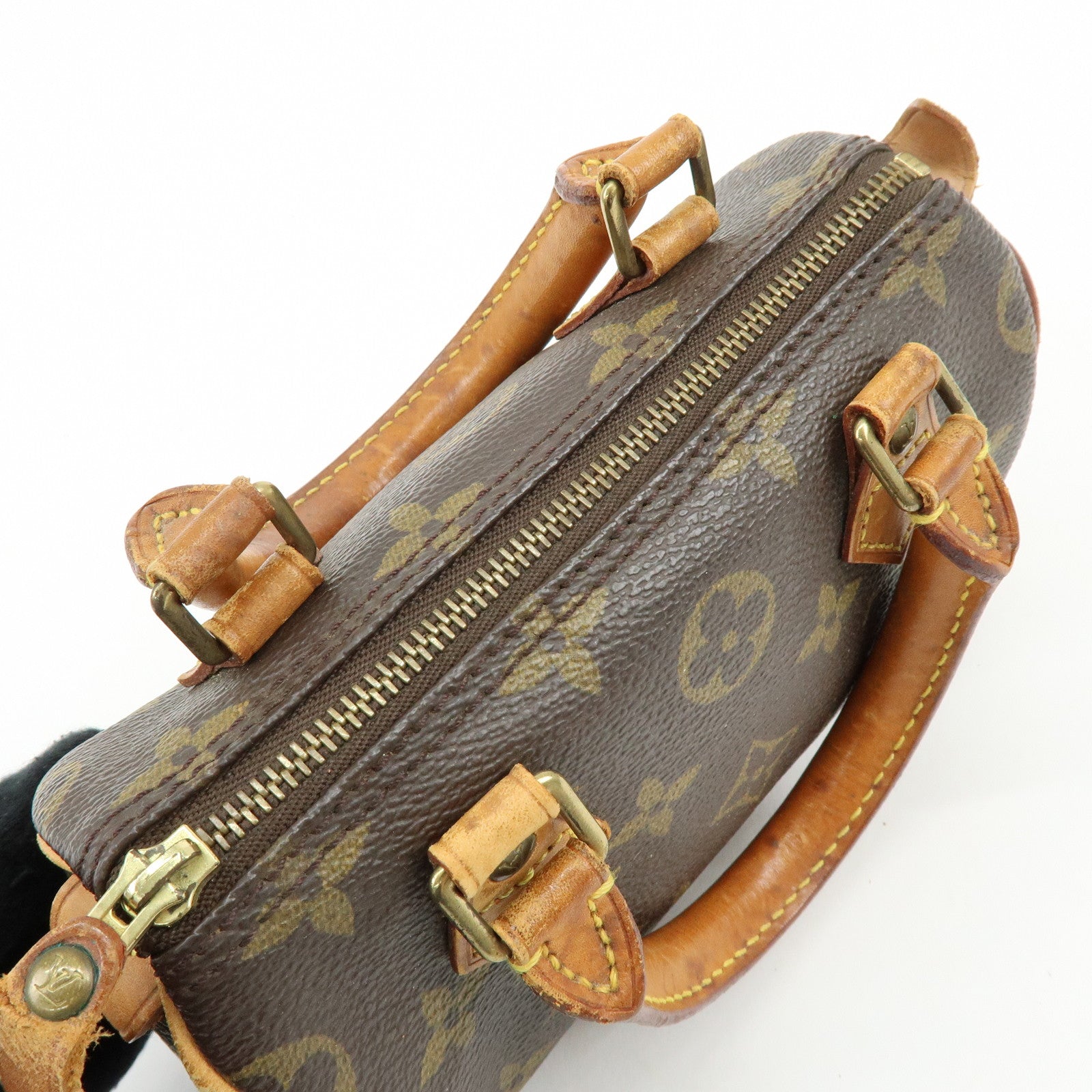 Louis Vuitton Monogram Canvas Mini Speedy Hand Bag & Strap M41534