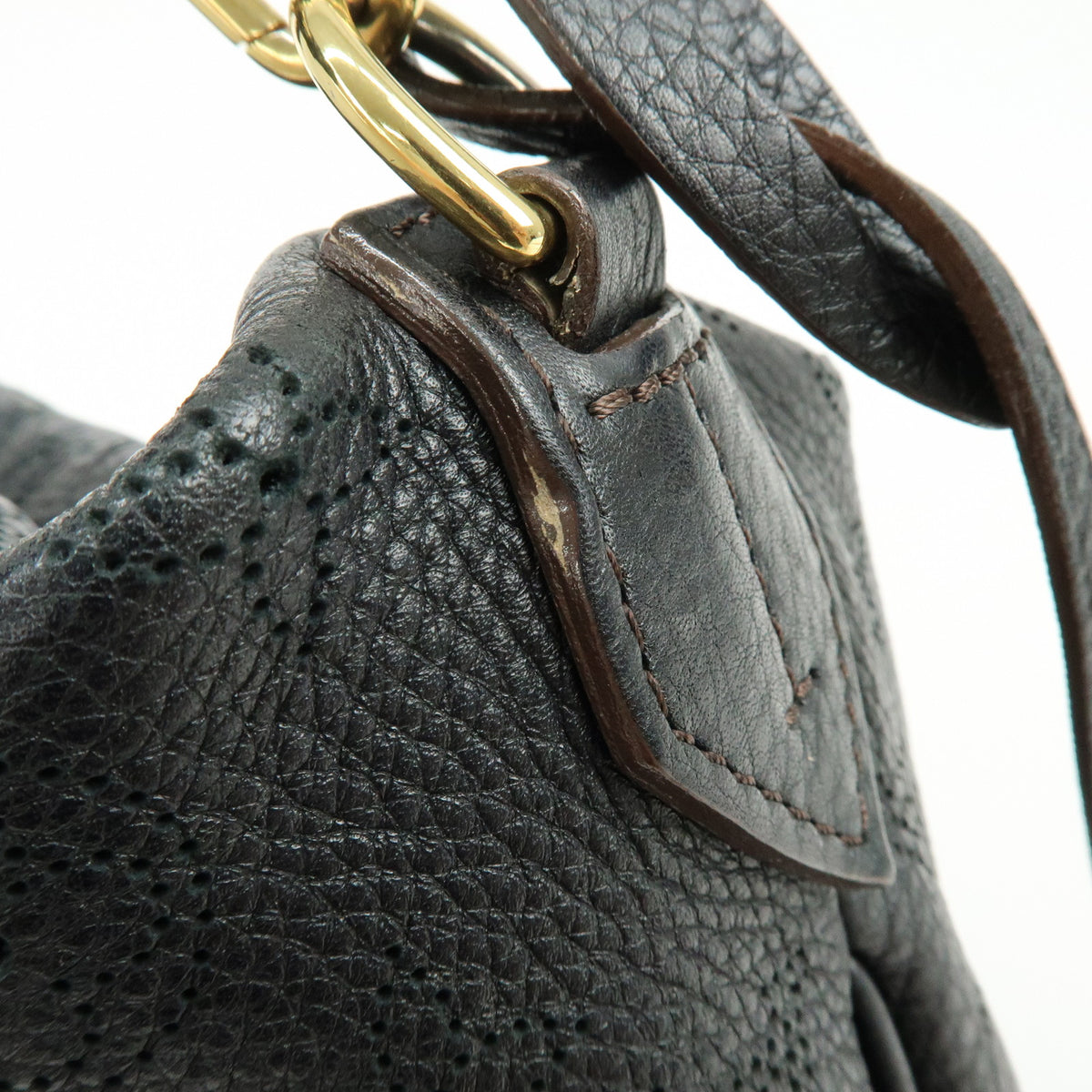 Louis Vuitton Monogram Mahina Selene MM 2Way Hand Bag Noir M93987
