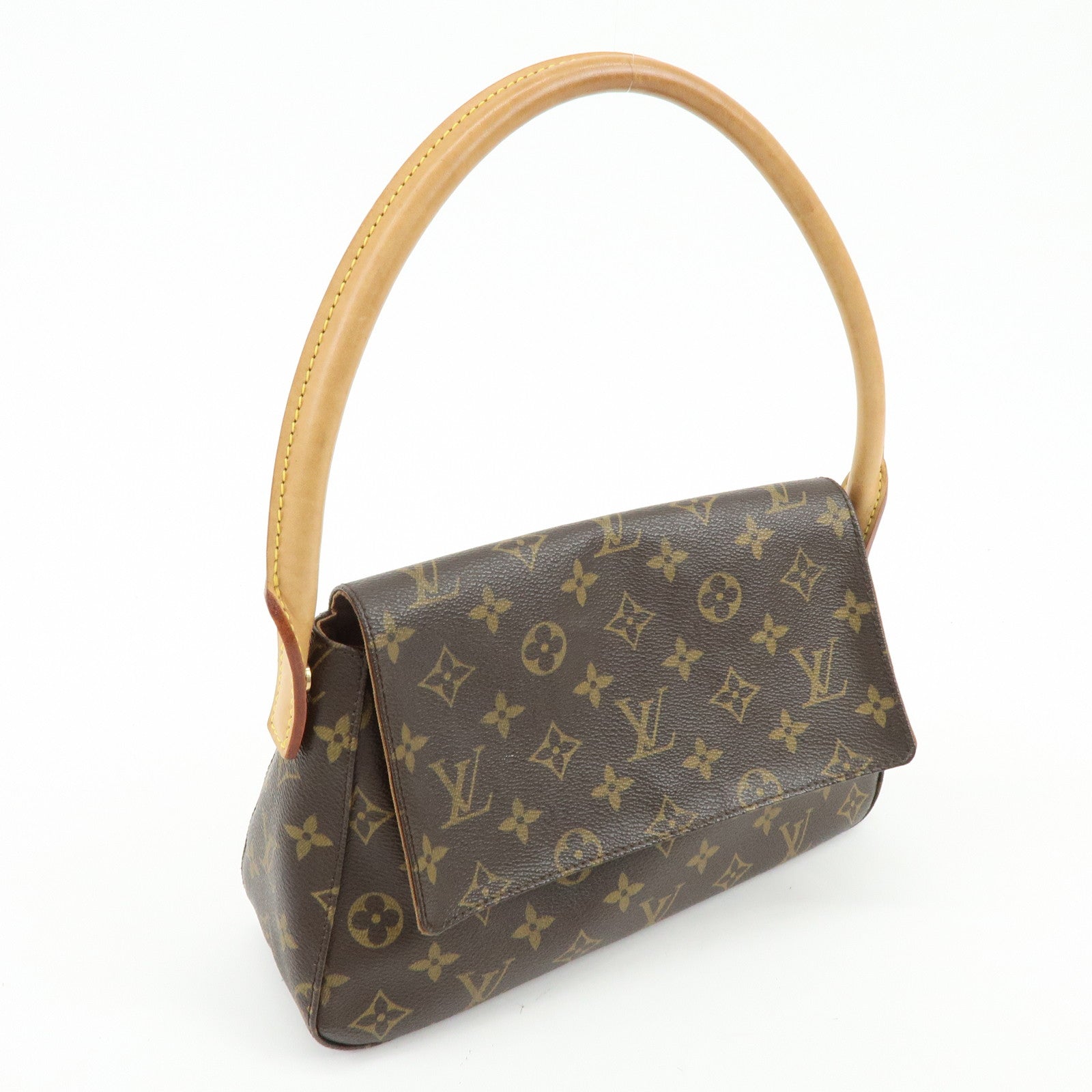 Louis Vuitton Monogram Mini Looping Shoulder Bag Hand Bag Brown M51147
