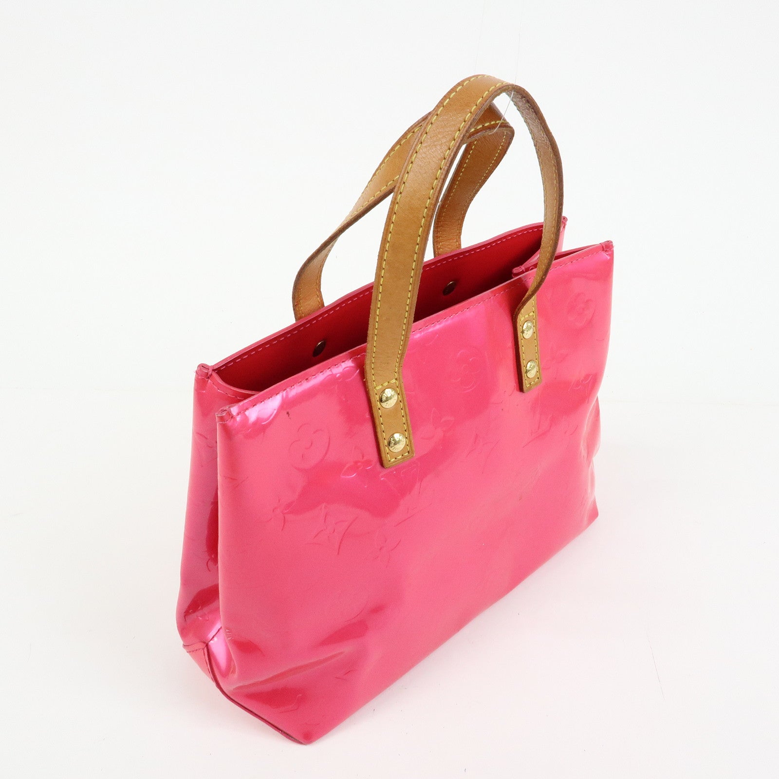 Louis Vuitton Monogram Vernis Lead PM Hand Bag Pink M91221