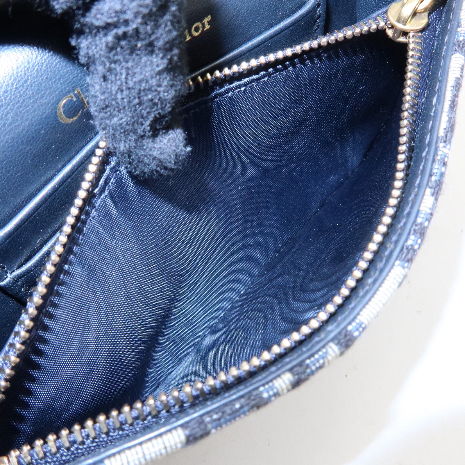 Christian Dior Saddle Trotter Canvas Waist Pouch Body Bag Navy