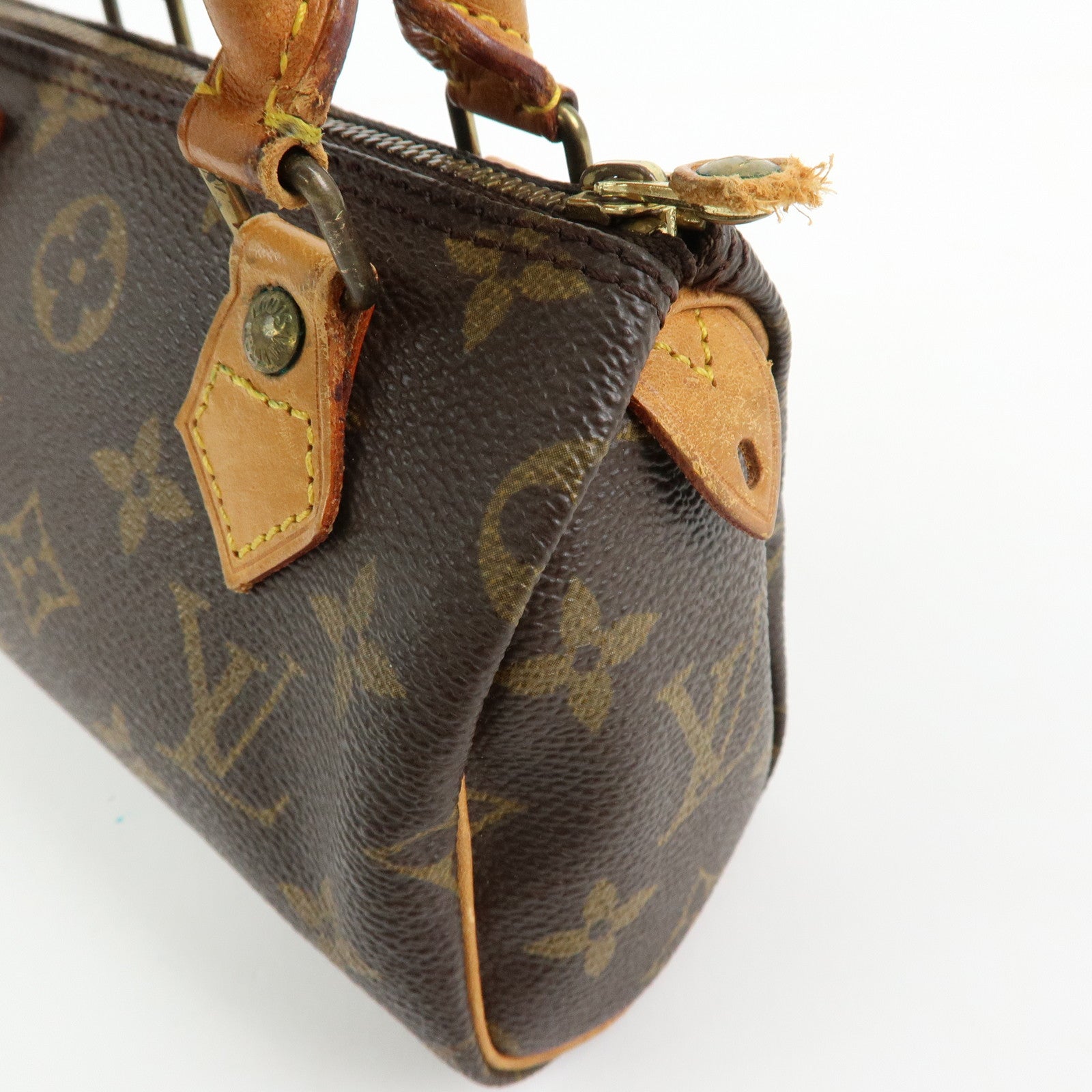 Louis Vuitton Monogram Canvas Mini Speedy Hand Bag & Strap M41534