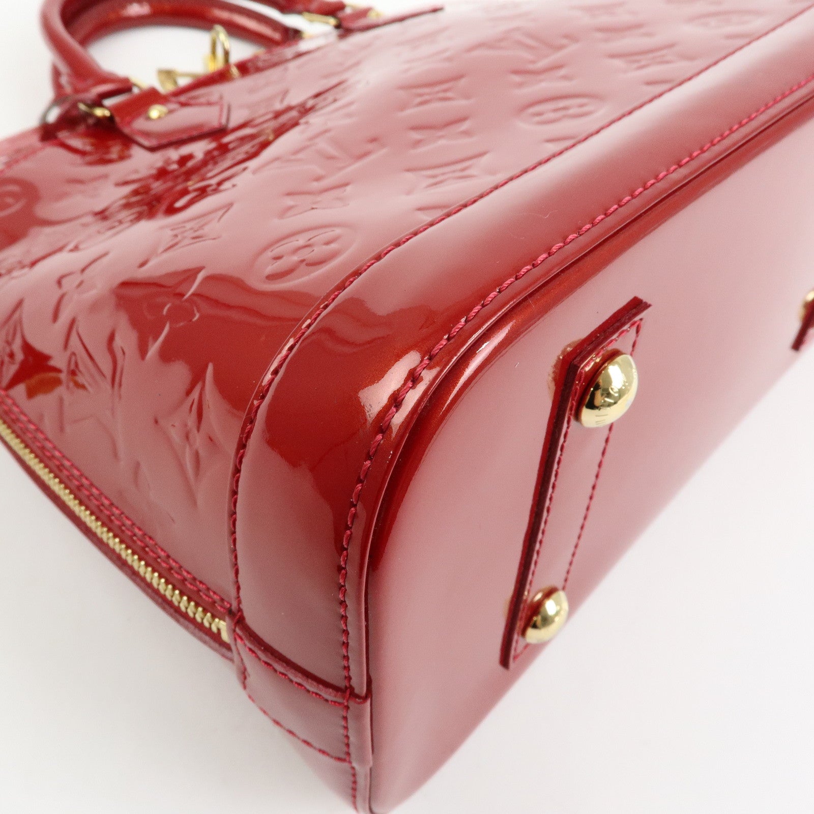 Louis Vuitton Monogram Vernis Alma PM Hand Bag Pomme d'Amour M90096