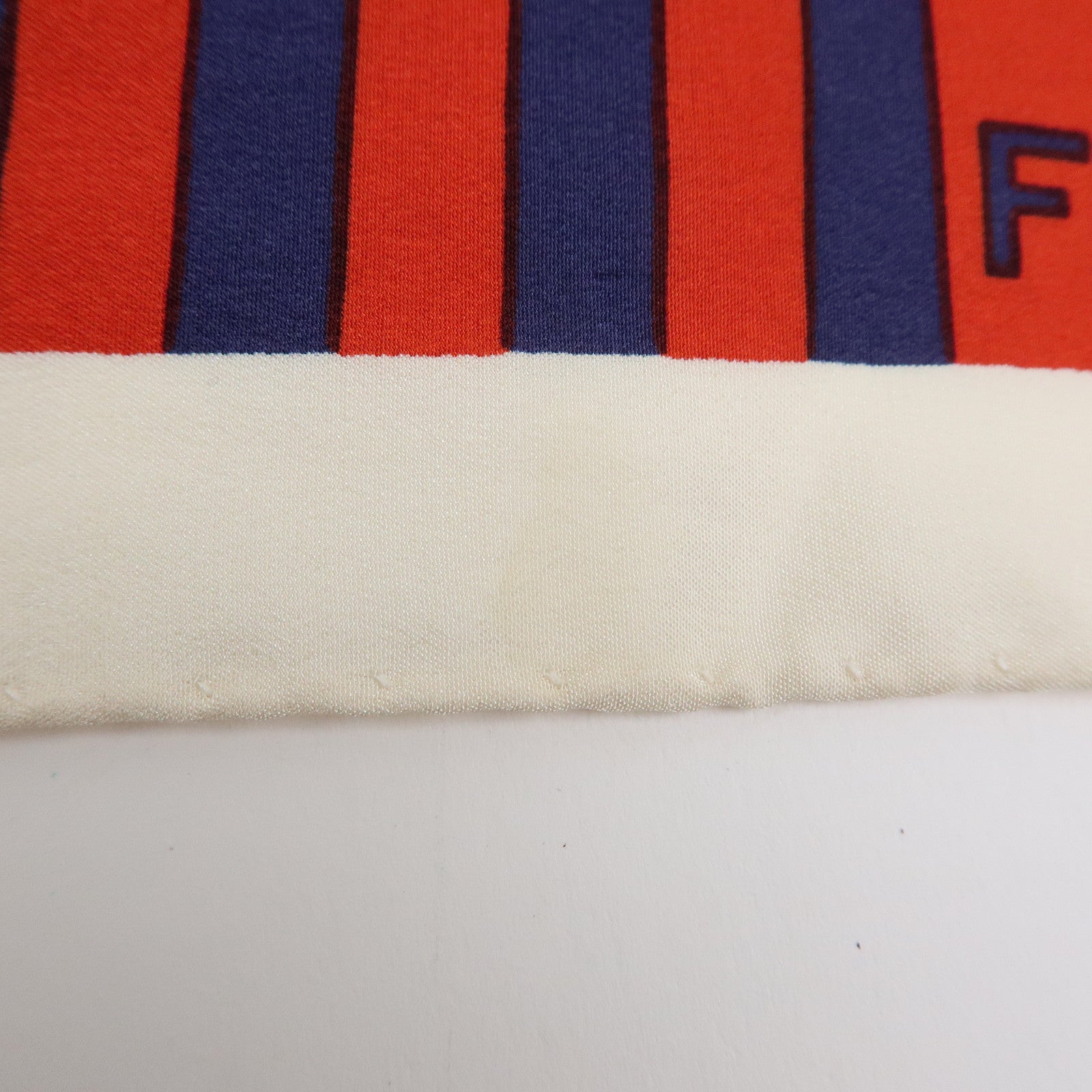 FENDI FF Logo Silk 100% Scarf White Blue Red
