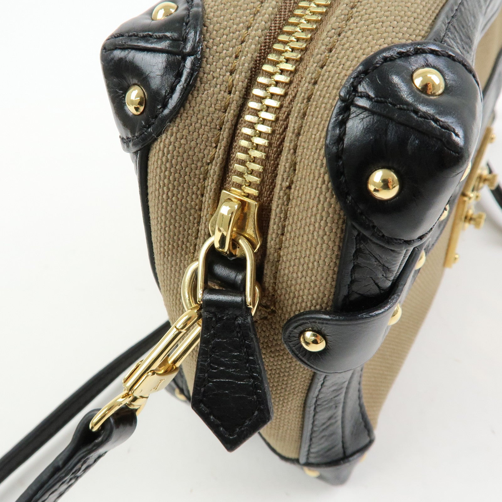 Louis Vuitton Petite Malle Soft MM Canvas Leather Shoulder Bag