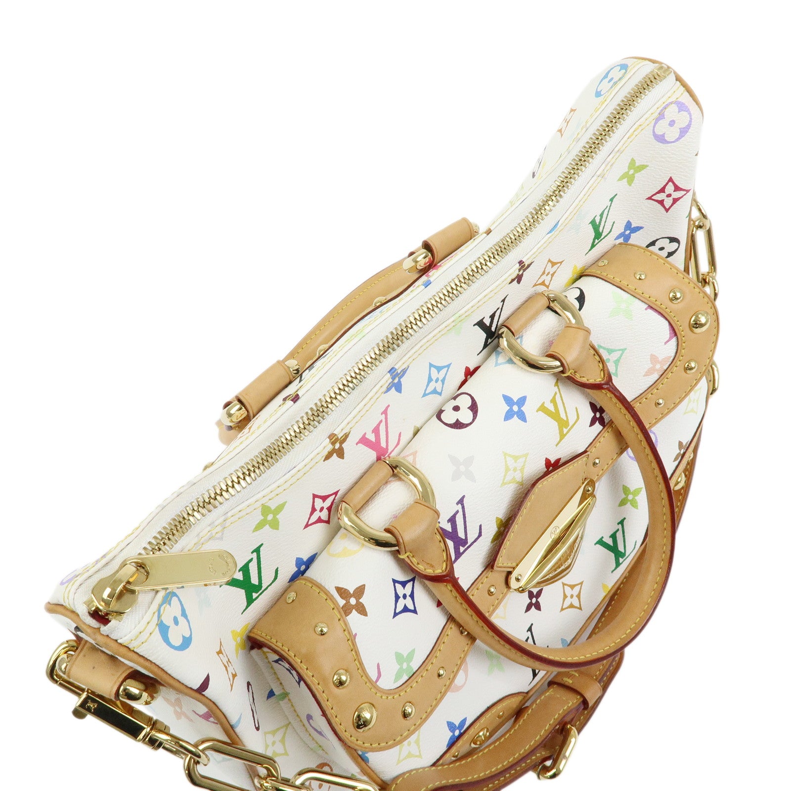 Louis Vuitton Monogram Multicolor Rita Shoulder Hand Bag Blanc M40125
