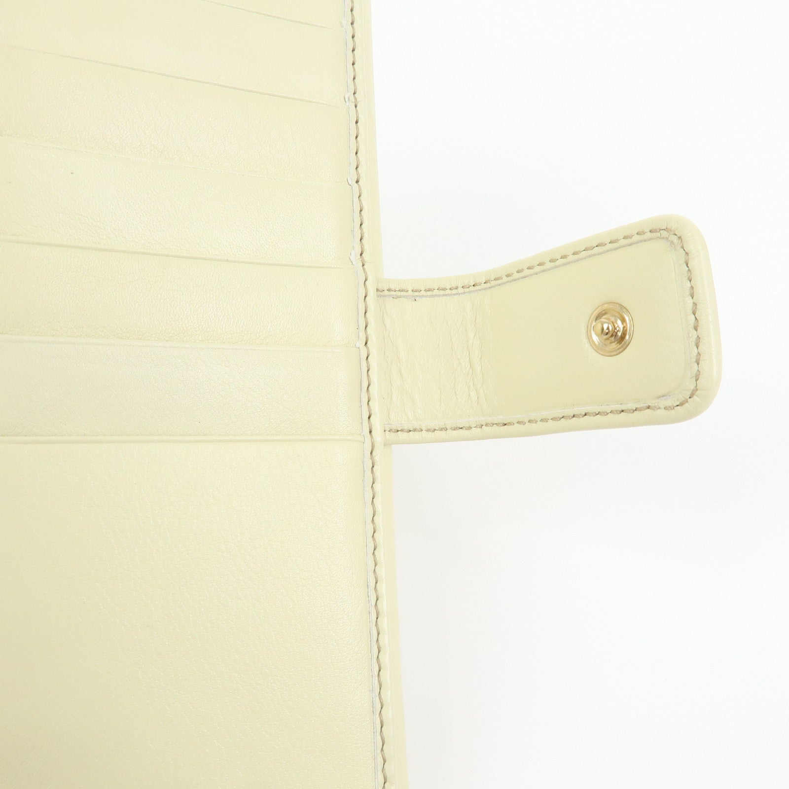 GUCCI Interlocking G Leather W Hook Long Wallet Ivory 162360